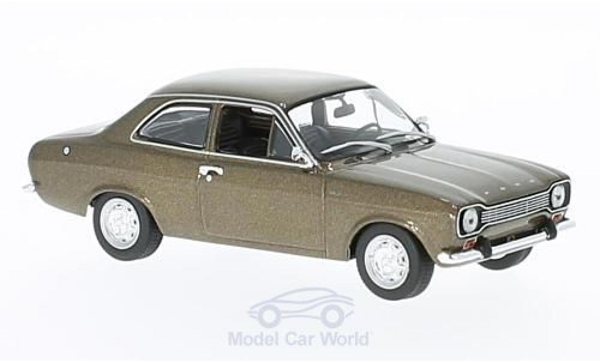 Ford Escort MKI 1/43 Maxichamps MKI metallic bruin 1968 modelauto
