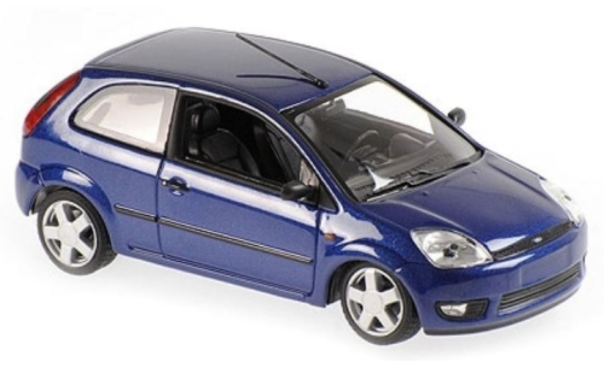 Ford Fiesta 1/43 Maxichamps metallic blauw 2002 1:43 modelauto