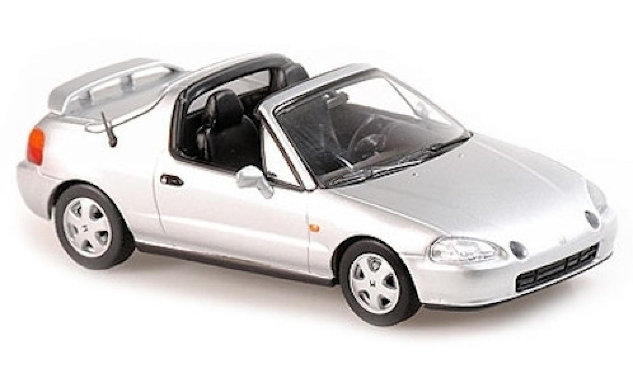 Honda CR-X 1/43 Maxichamps del Sol grijs 1992 modelauto
