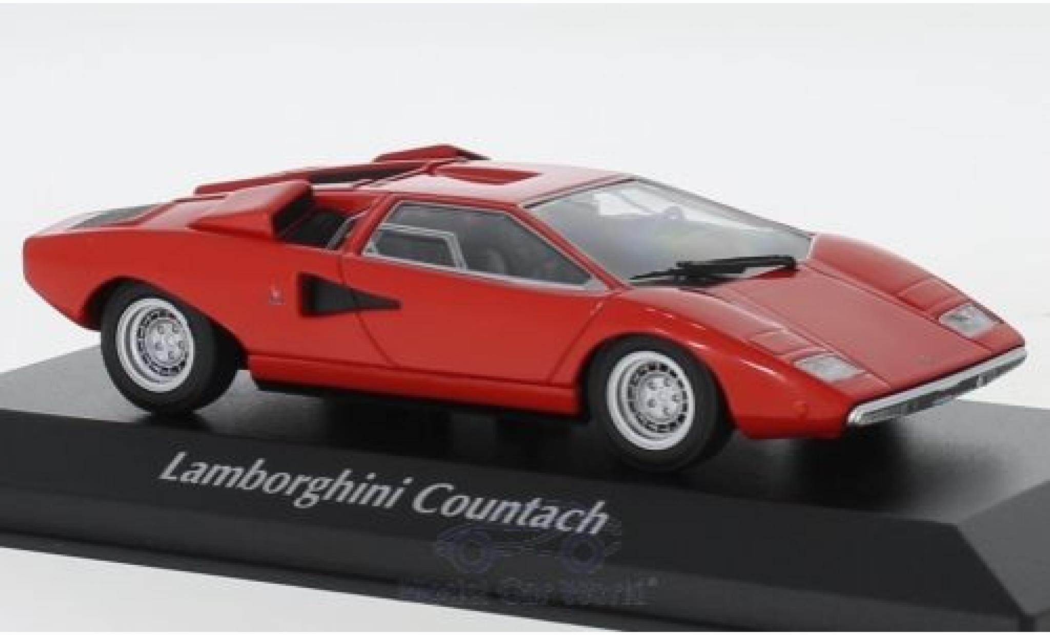 Lamborghini Countach 1/43 Maxichamps LP 400 rood 1970 modelauto