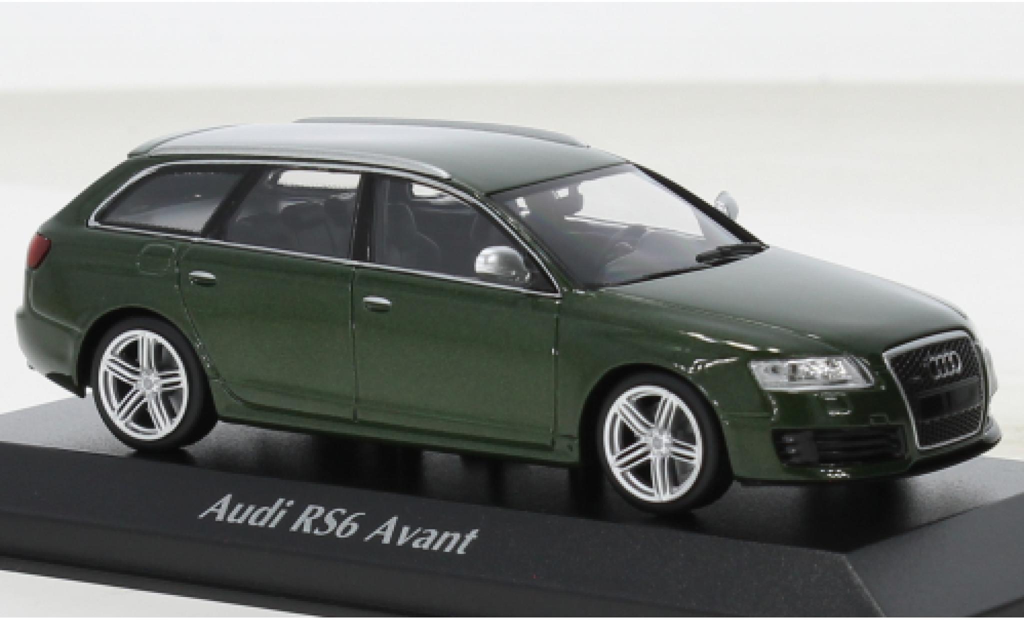 Audi RS6 1/43 Maxichamps Avant metallic groen 2007 modelauto