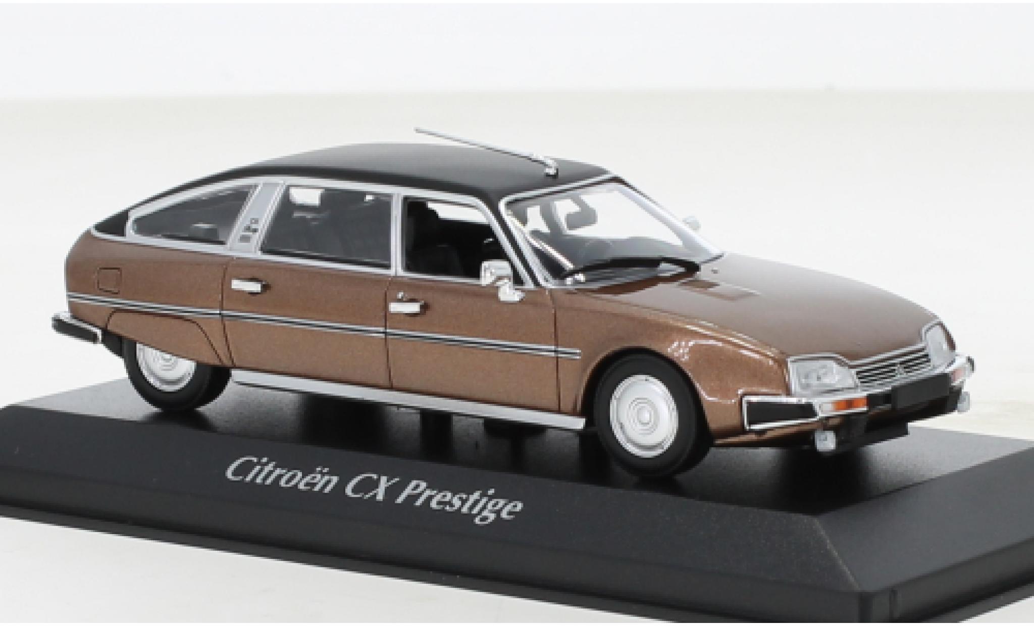 Citroen CX 1/43 Maxichamps Prestige metallic bruin/zwart 1980 modelauto
