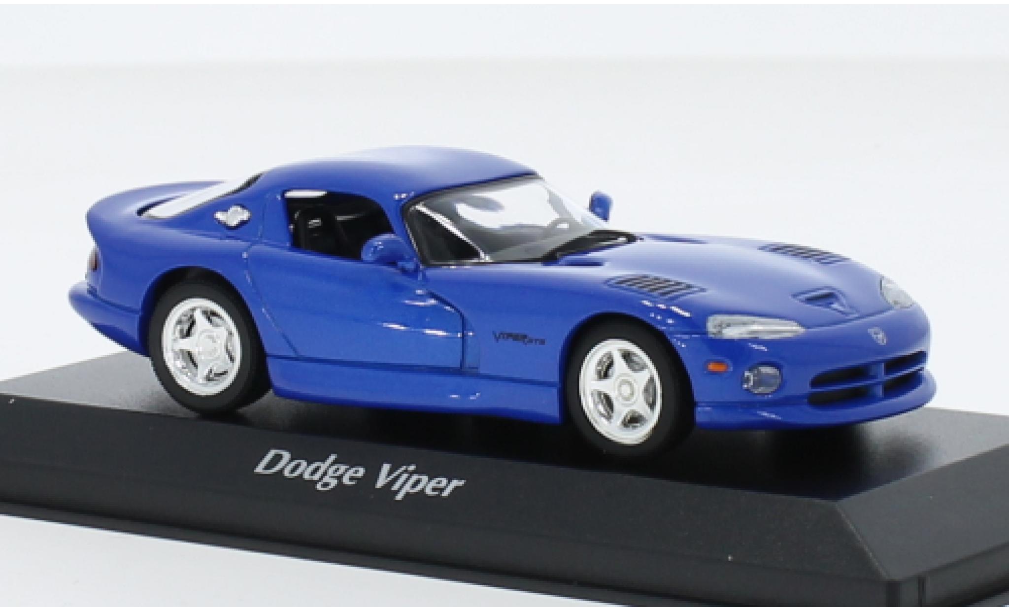 Dodge Viper 1/43 Maxichamps GTS metallic blauw 1993 modelauto
