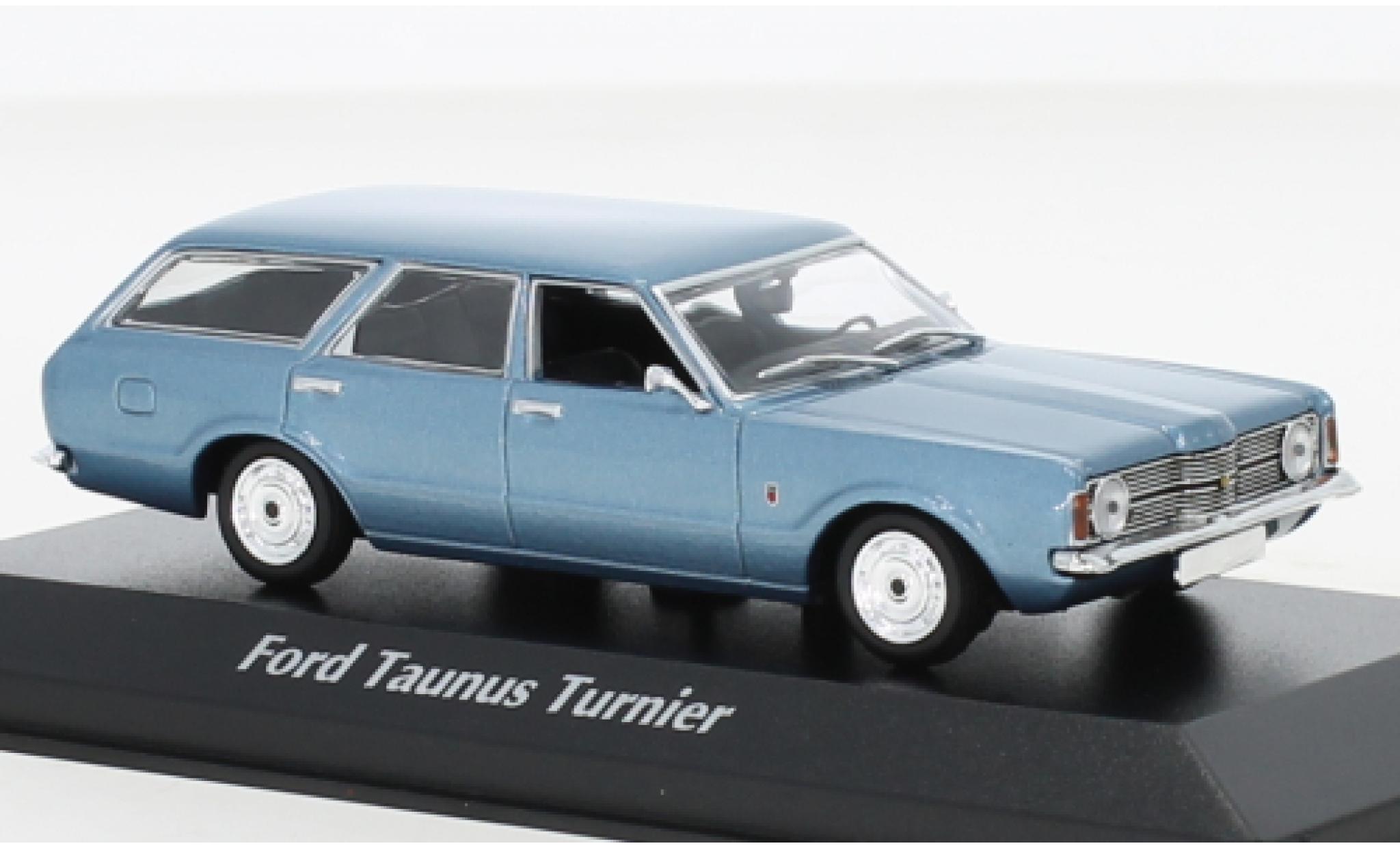 Ford Taunus 1/43 Maxichamps (TC I) Turnier metallic blauw 1970 modelauto