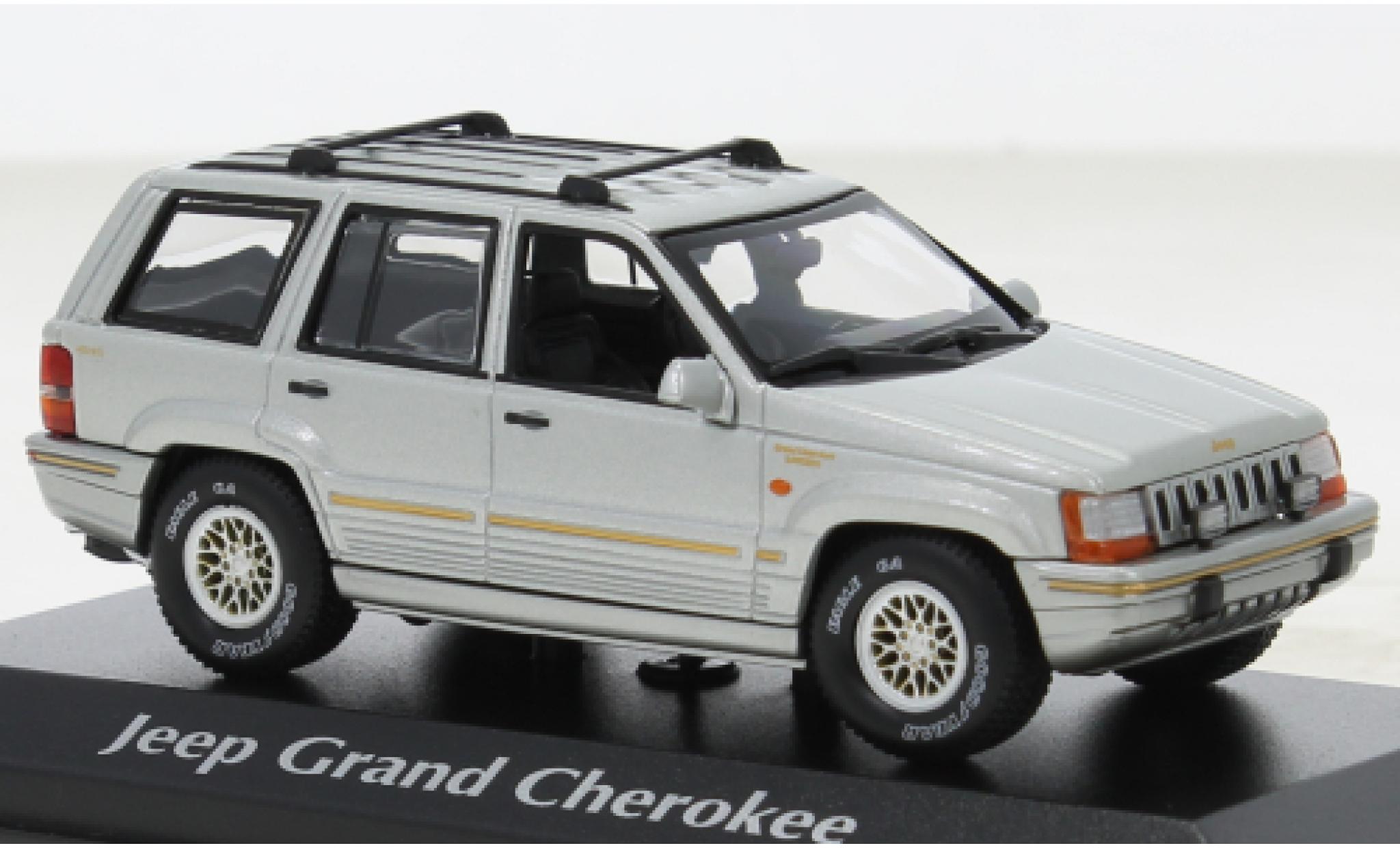 Jeep Grand Cherokee 1/43 Maxichamps grijs 1995 modelauto