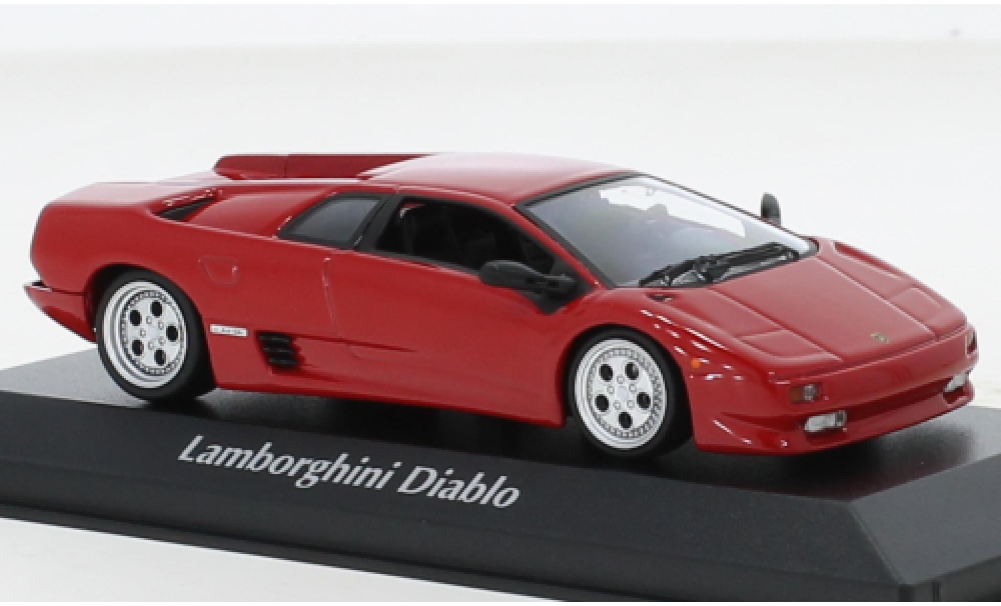 Lamborghini Diablo 1/43 Maxichamps rood 1994 modelauto