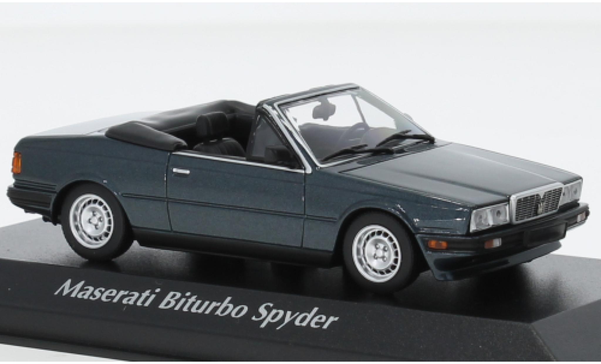 Maserati Biturbo 1/43 Maxichamps Spyder metallic groen 1982 modelauto