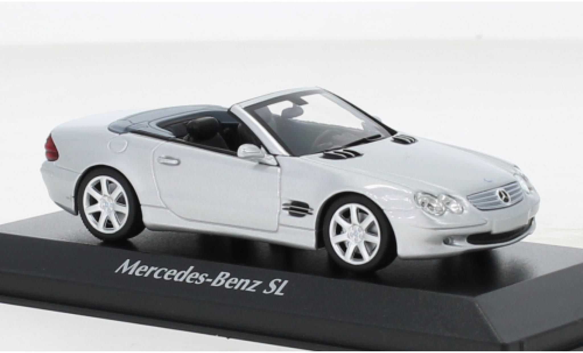 Mercedes Classe SL 1/43 Maxichamps (R230) grijs 2001 modelauto