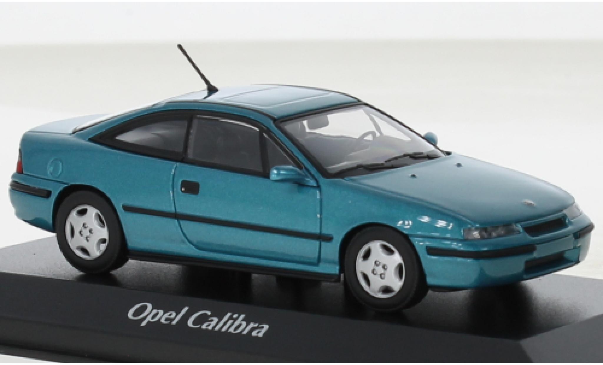 Opel Calibra 1/43 Maxichamps metallic turquoise 1989 modelauto