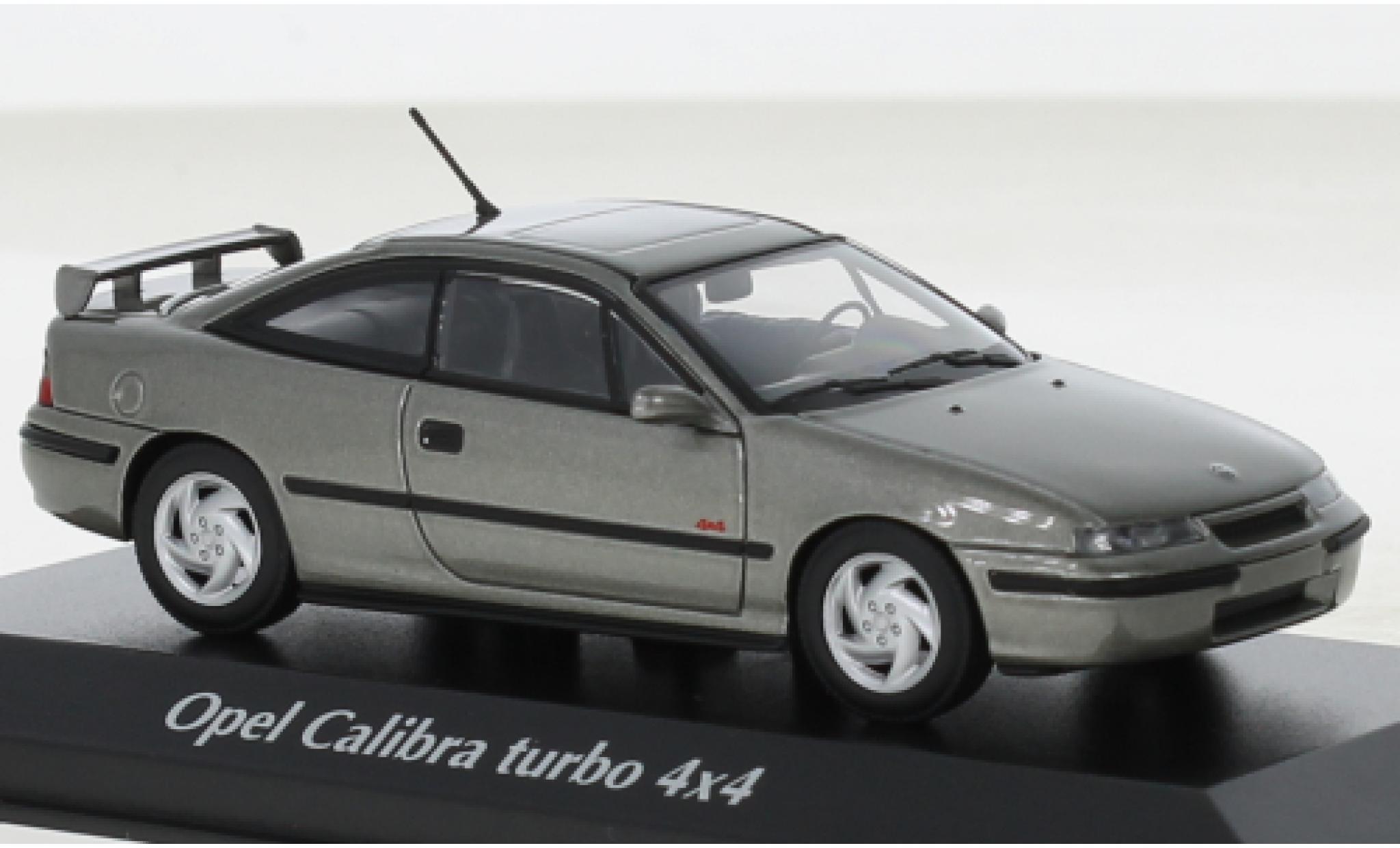 Opel Calibra 1/43 Maxichamps Turbo 4x4 metallic grijs 1989 modelauto