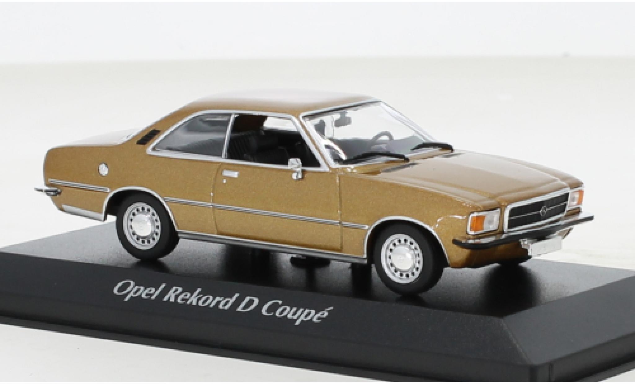 Opel Rekord 1/43 Maxichamps D Coupe metallic beige 1975 modelauto