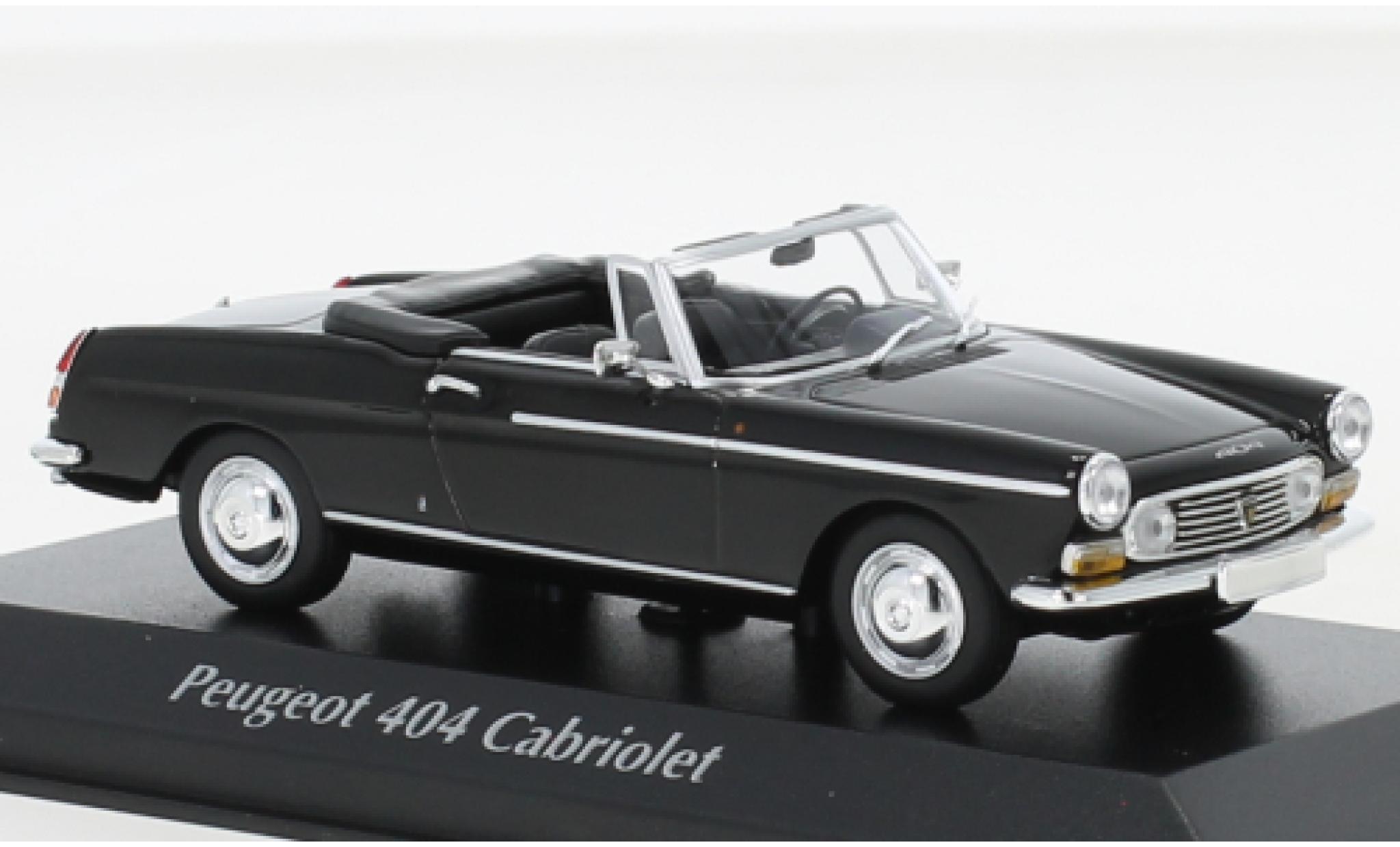 Peugeot 404 1/43 Maxichamps cabriolet zwart 1962 modelauto