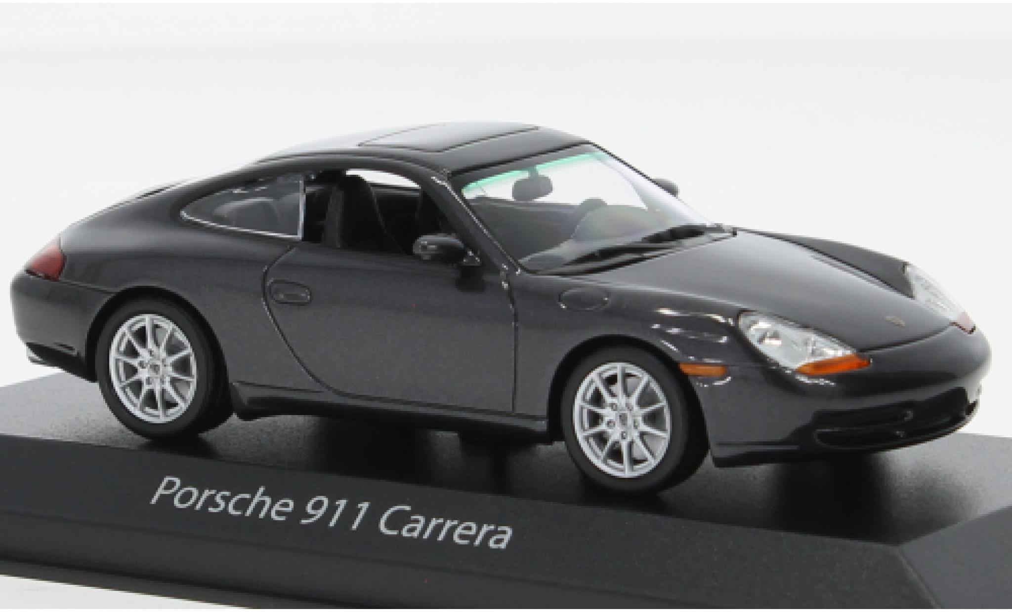 Porsche 996 1/43 Maxichamps 911  metallic paars 1998 modelauto