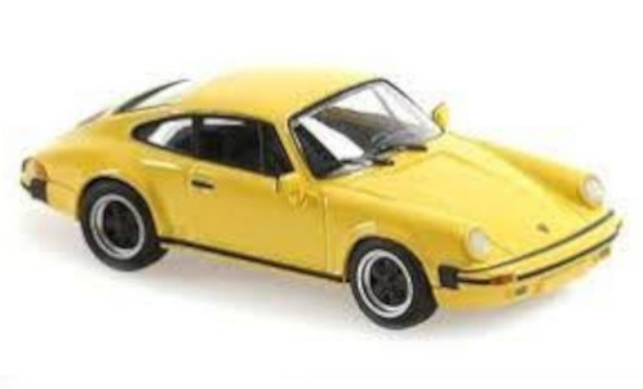 Porsche 930 1/43 Maxichamps 911 SC geel 1979 modelauto