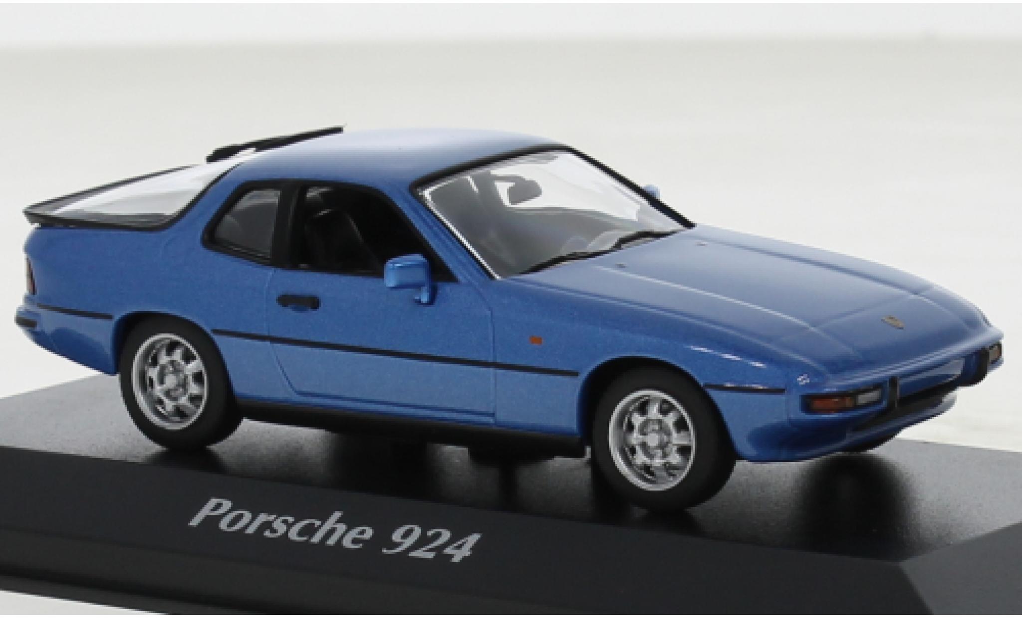 Porsche 924 1/43 Maxichamps metallic blauw 1976 modelauto