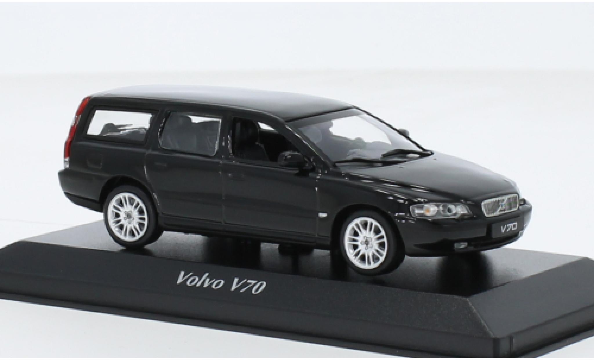 Volvo V70 1/43 Maxichamps Stationwagen zwart 2000 modelauto