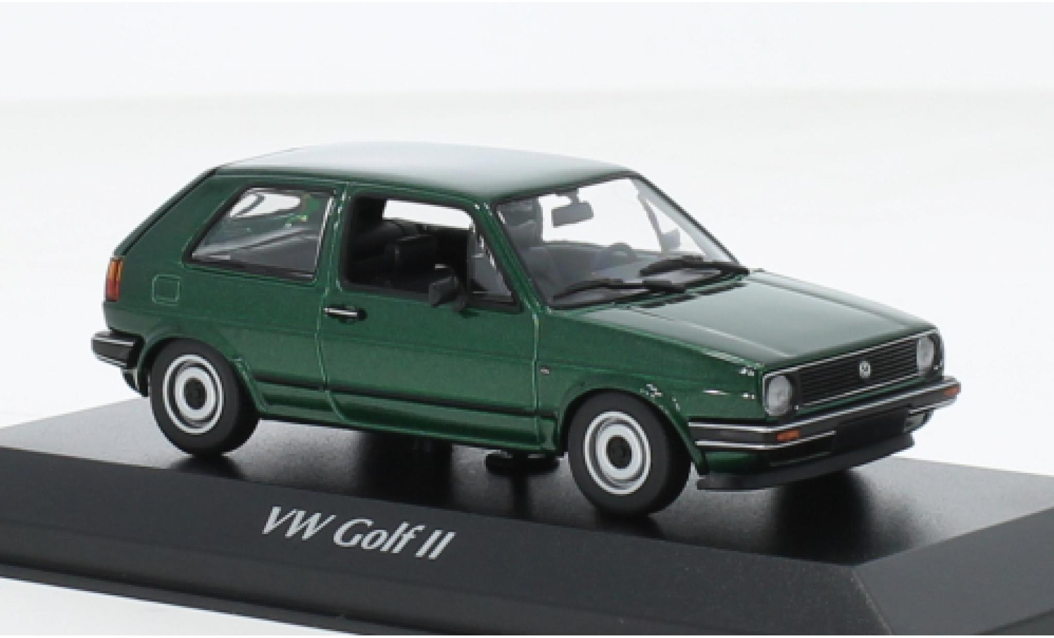 Volkswagen Golf 1/43 Maxichamps II metallic groen 1985 modelauto