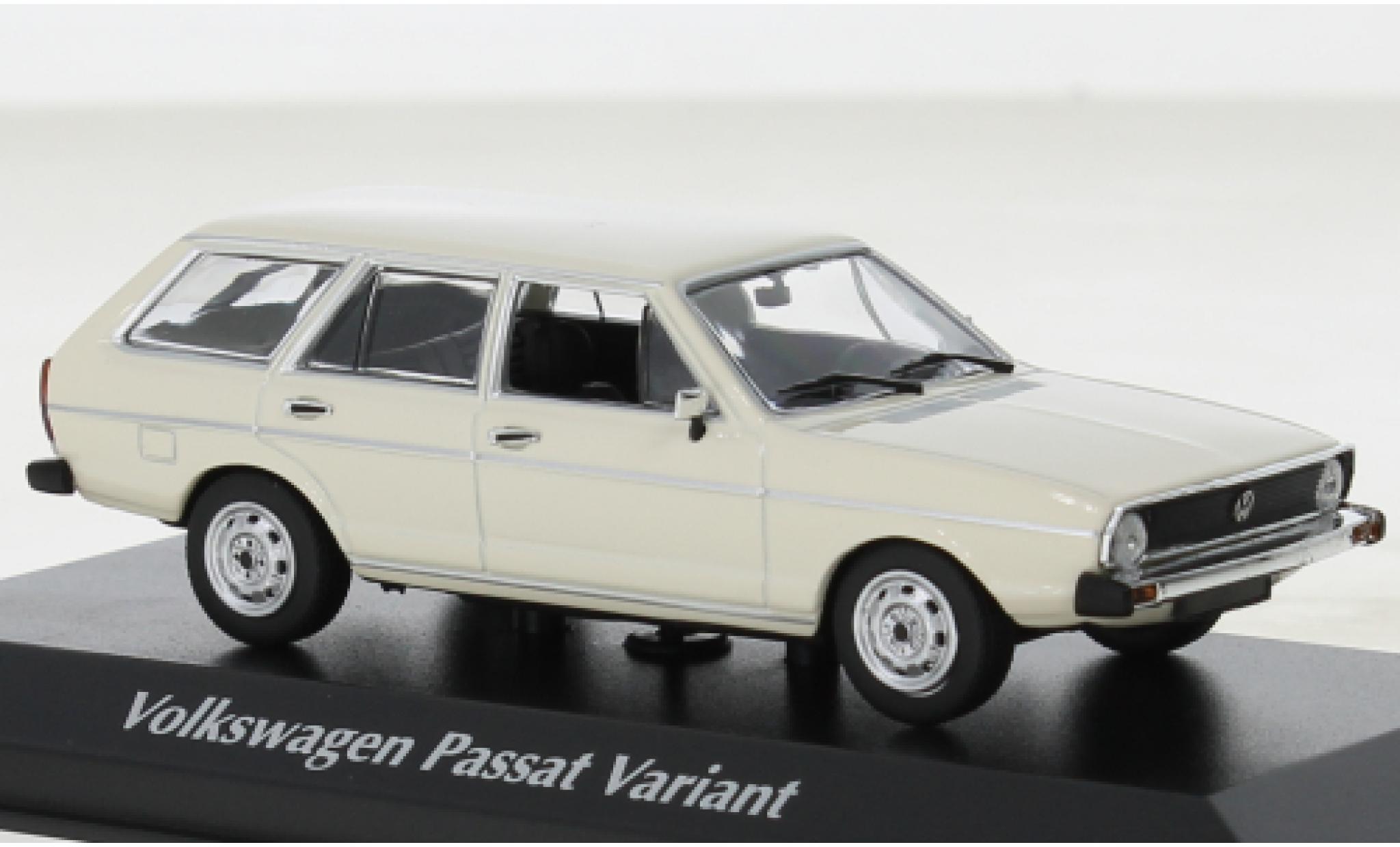Volkswagen Passat 1/43 Maxichamps Variant wit 1975 modelauto