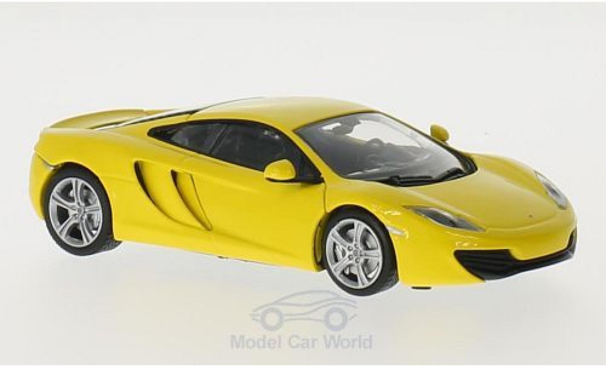 McLaren MP4-12C 1/43 Maxichamps 12C geel 2011 modelauto