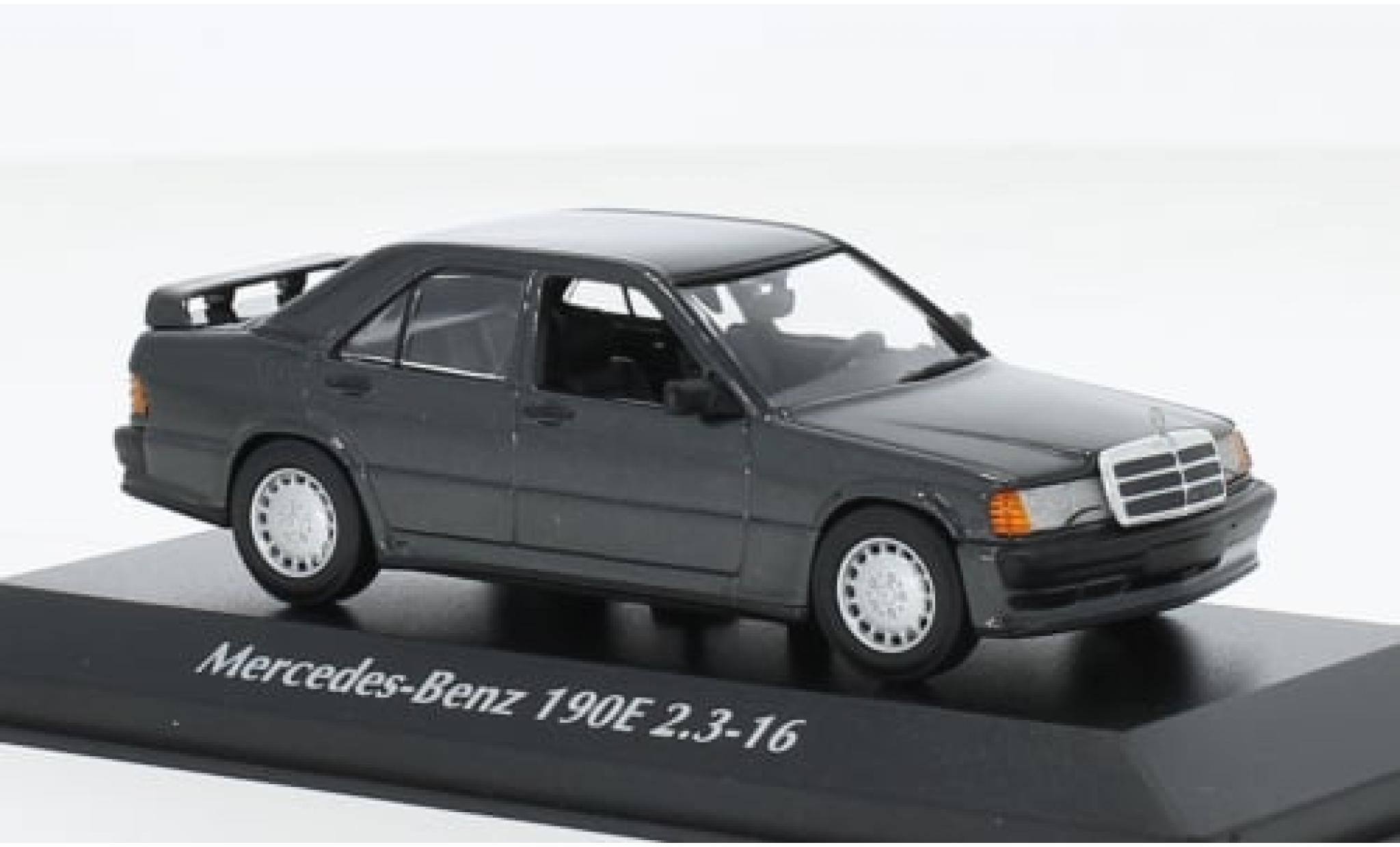 Mercedes 190 1/43 Maxichamps E (W201) 2.3-16 metallic zwart 1984 1:43 modelauto