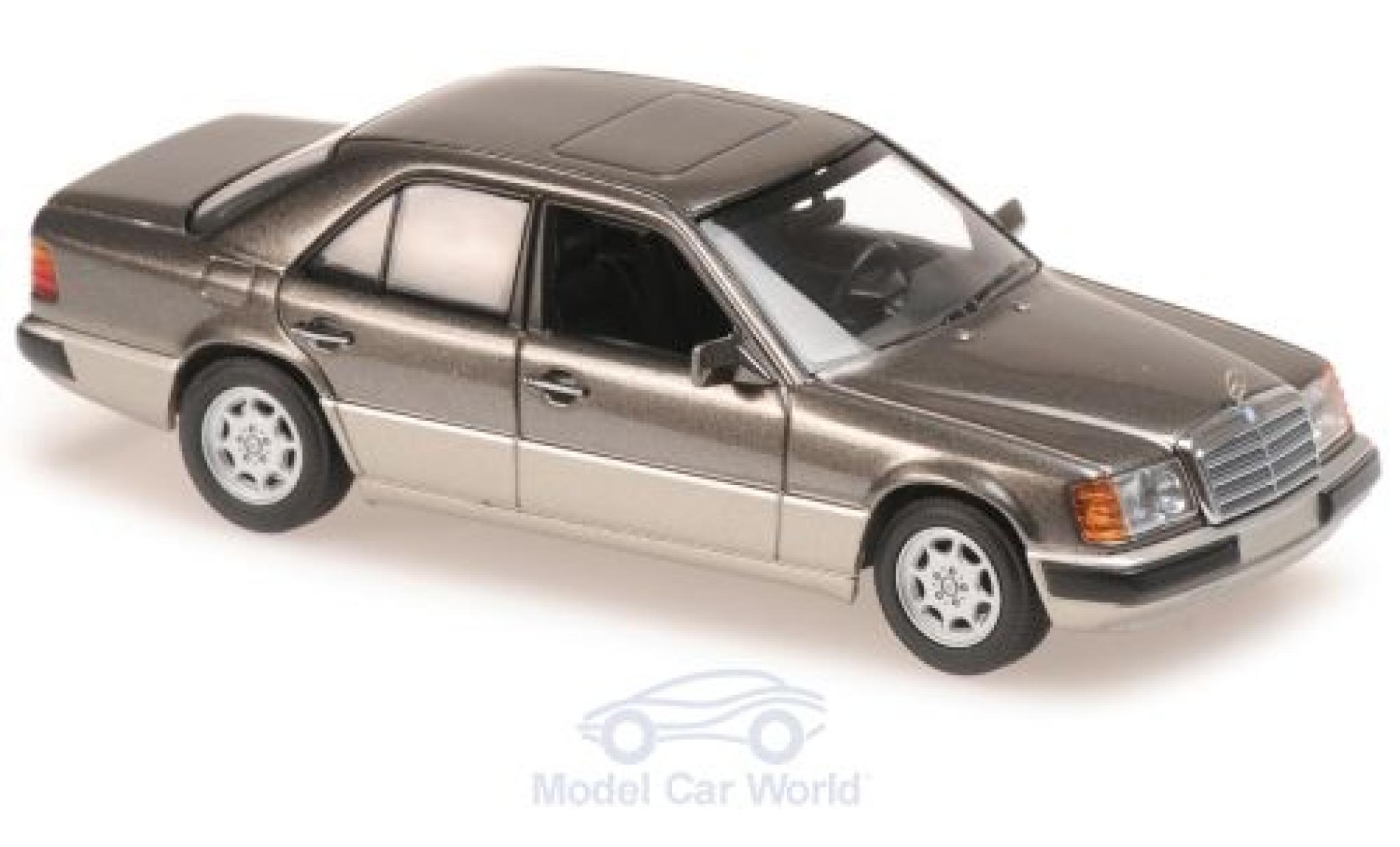 Mercedes 230 1/43 Maxichamps E (W124) metallic grijs 1991 modelauto
