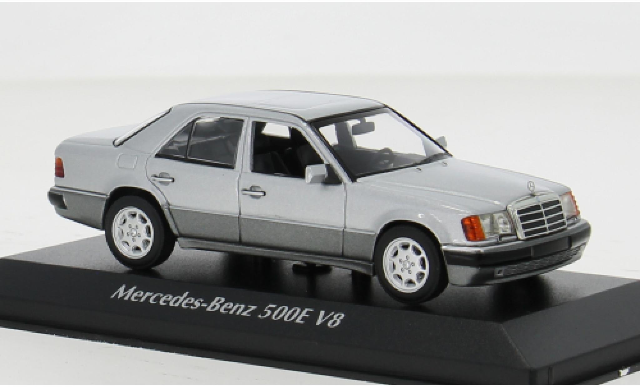 Mercedes 500 1/43 Maxichamps E (W124) grijs 1991 1:43 modelauto