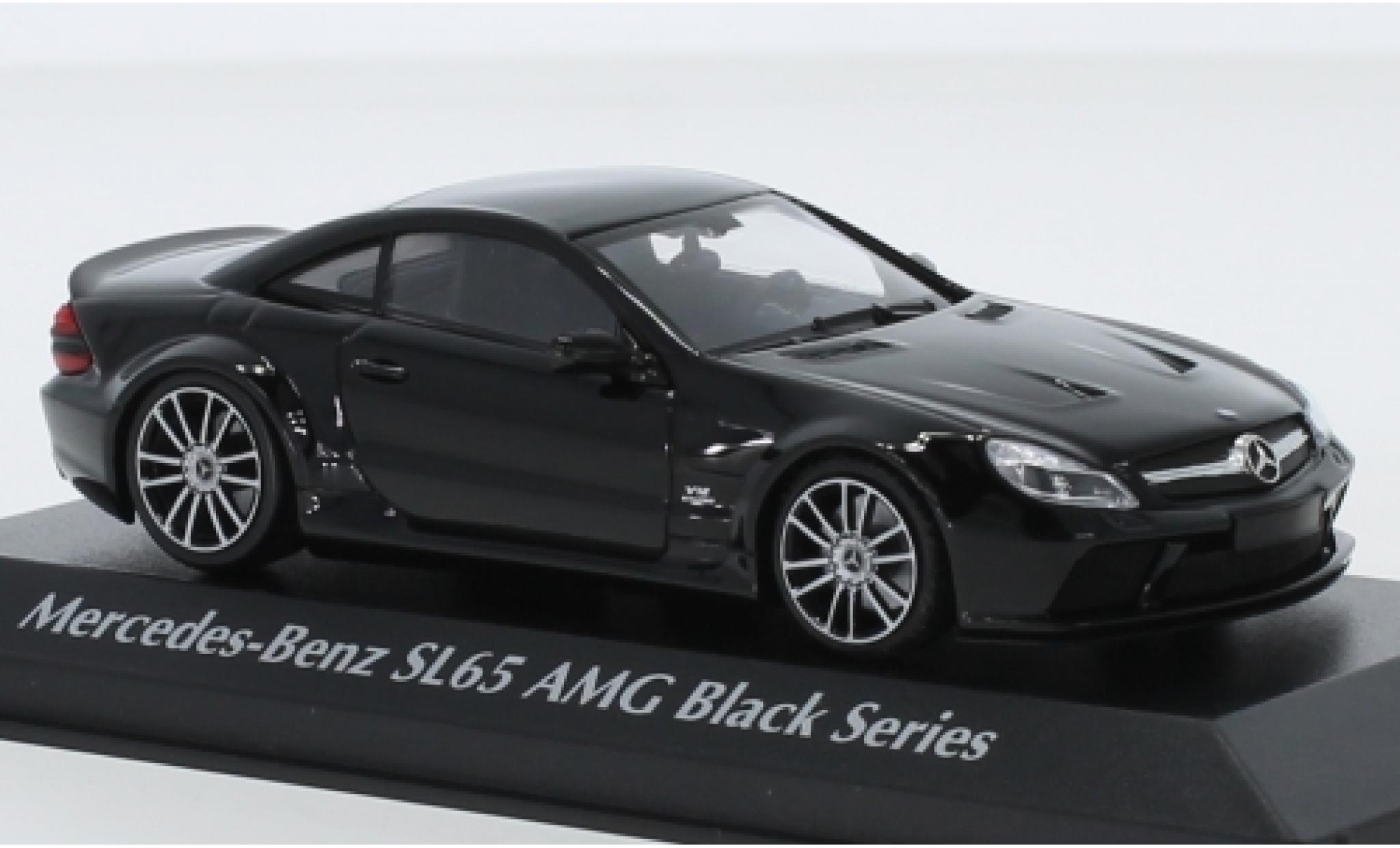Mercedes Classe SL 1/43 Maxichamps SL65 AMG Black Series (R230) zwart 2009 modelauto