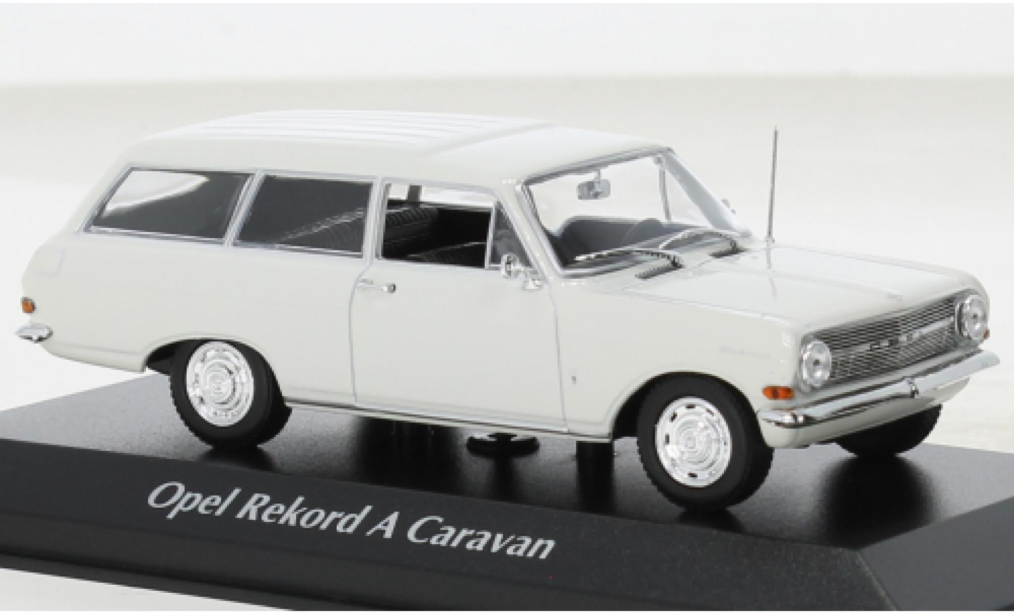 Opel Rekord 1/43 Maxichamps A Caravan metallic wit 1962 1:43 modelauto