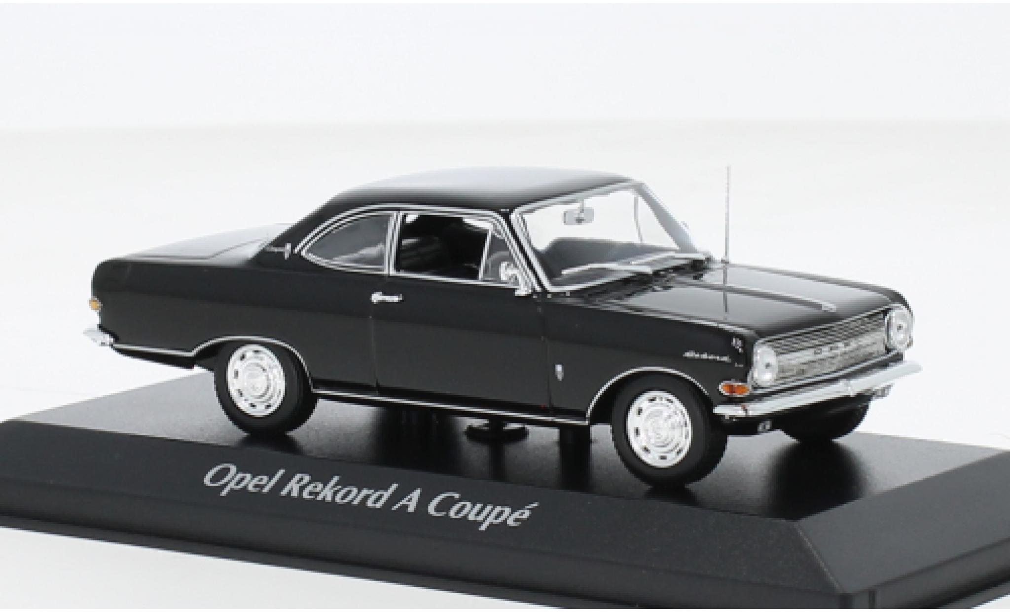 Opel Rekord 1/43 Maxichamps A Coupe zwart 1962 1:43 modelauto