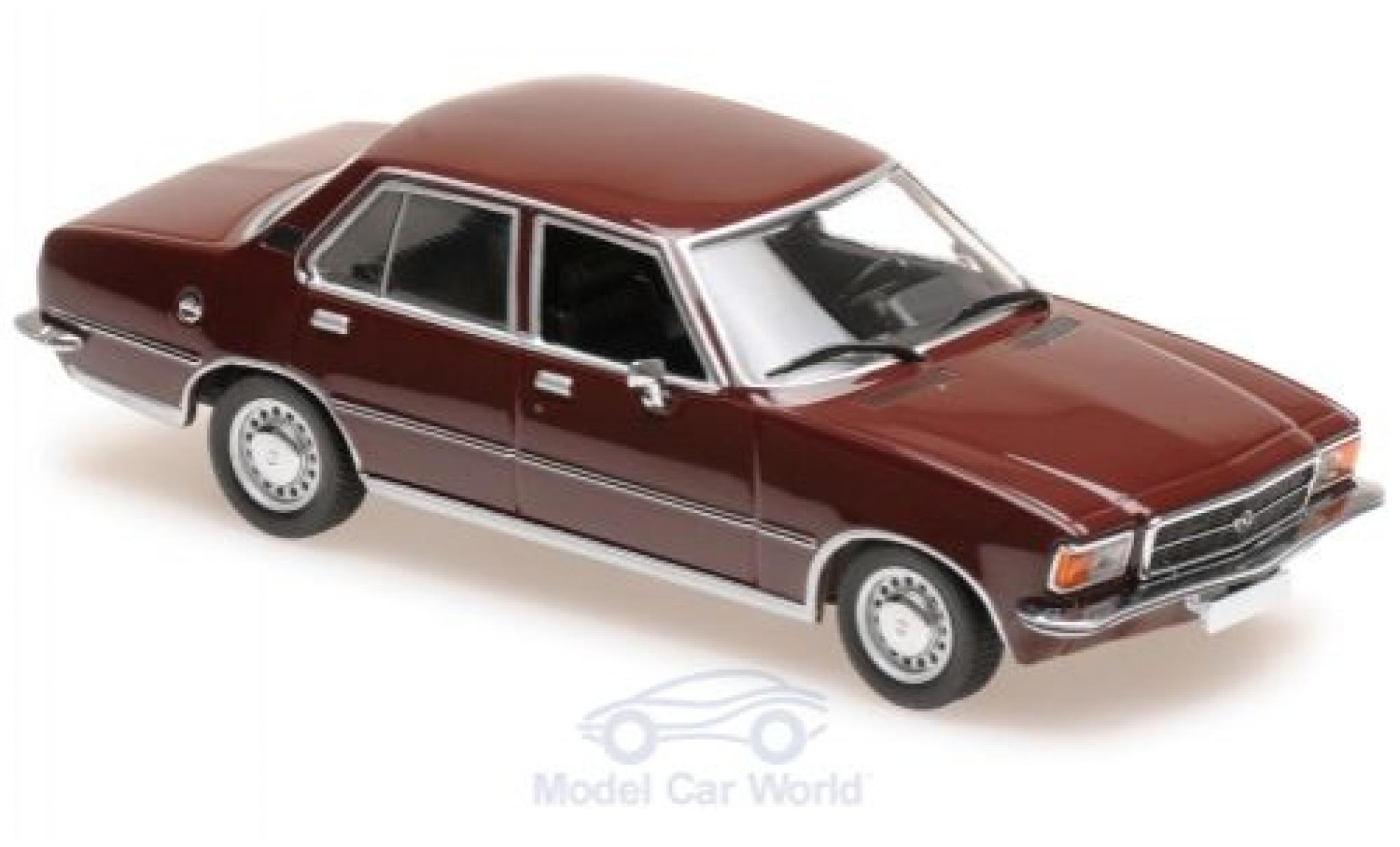 Opel Rekord 1/43 Maxichamps D rood 1975 modelauto