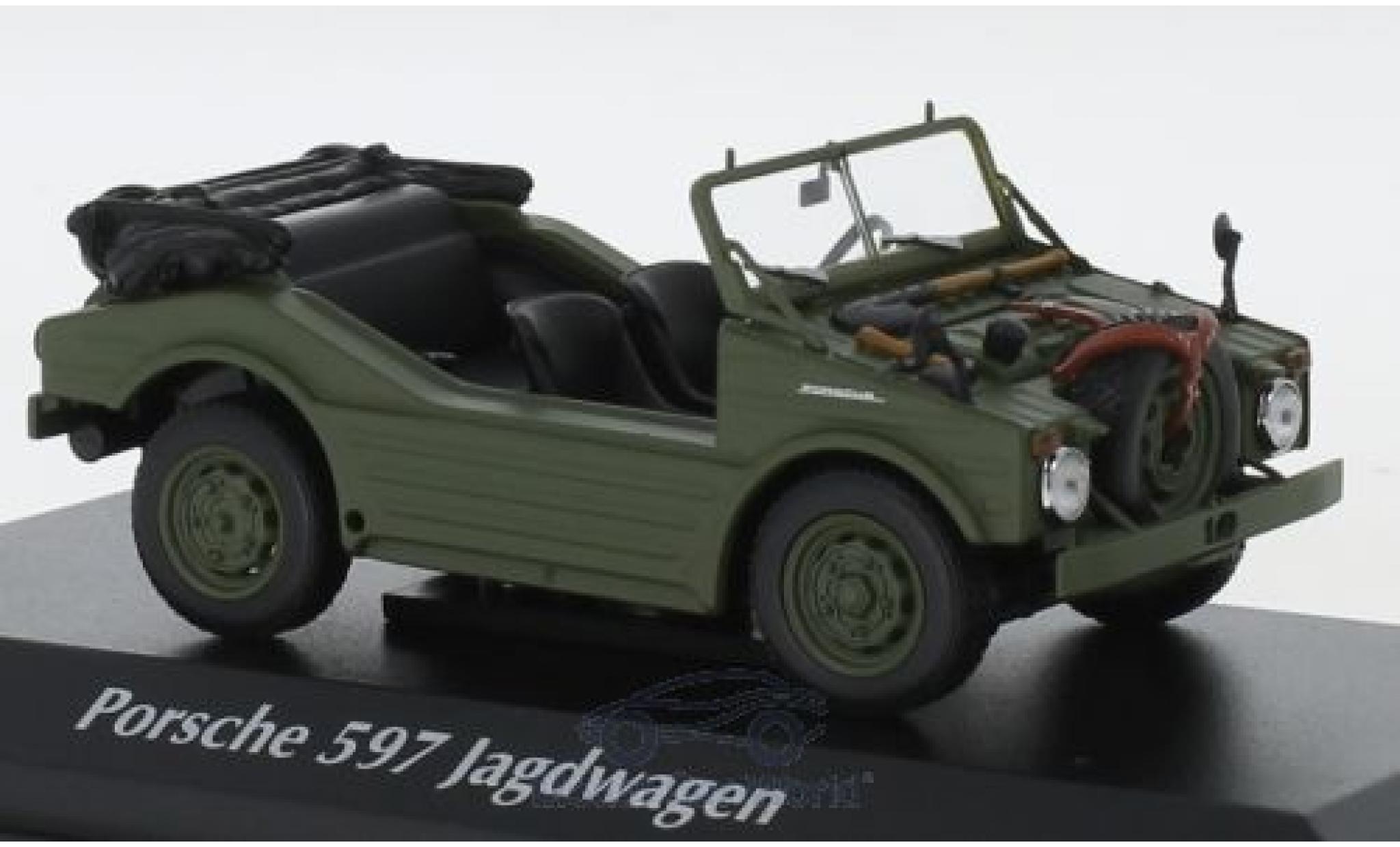 Porsche 597 1/43 Maxichamps Jagdwagen oliv 1954 modelauto