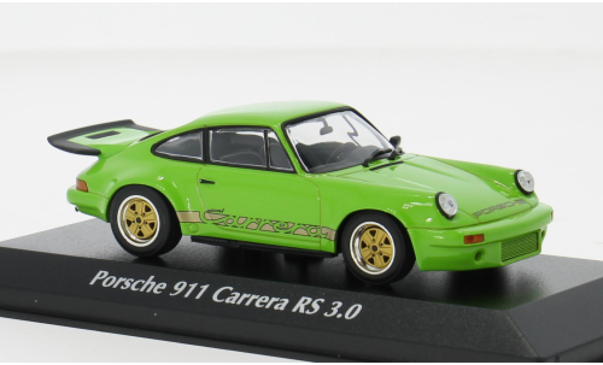 Porsche 930 RS 1/43 Maxichamps 911 Carrera 3.0 wit/blauw 1974 1:43 modelauto