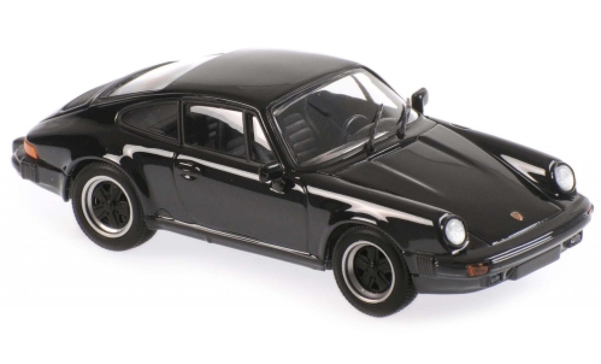 Porsche 930 1/43 Maxichamps 911 SC zwart 1979 modelauto