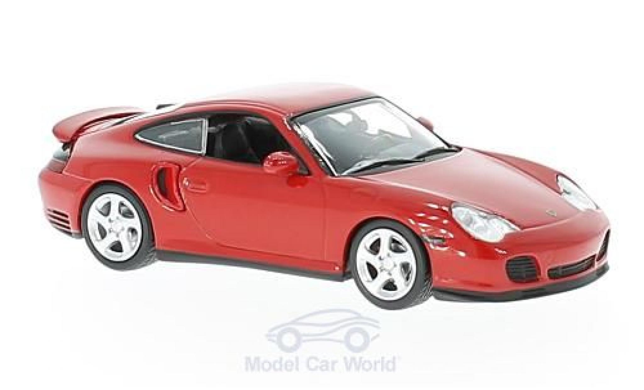 Porsche 996 Turbo 1/43 Maxichamps 911 Turbo () rood 1999 modelauto