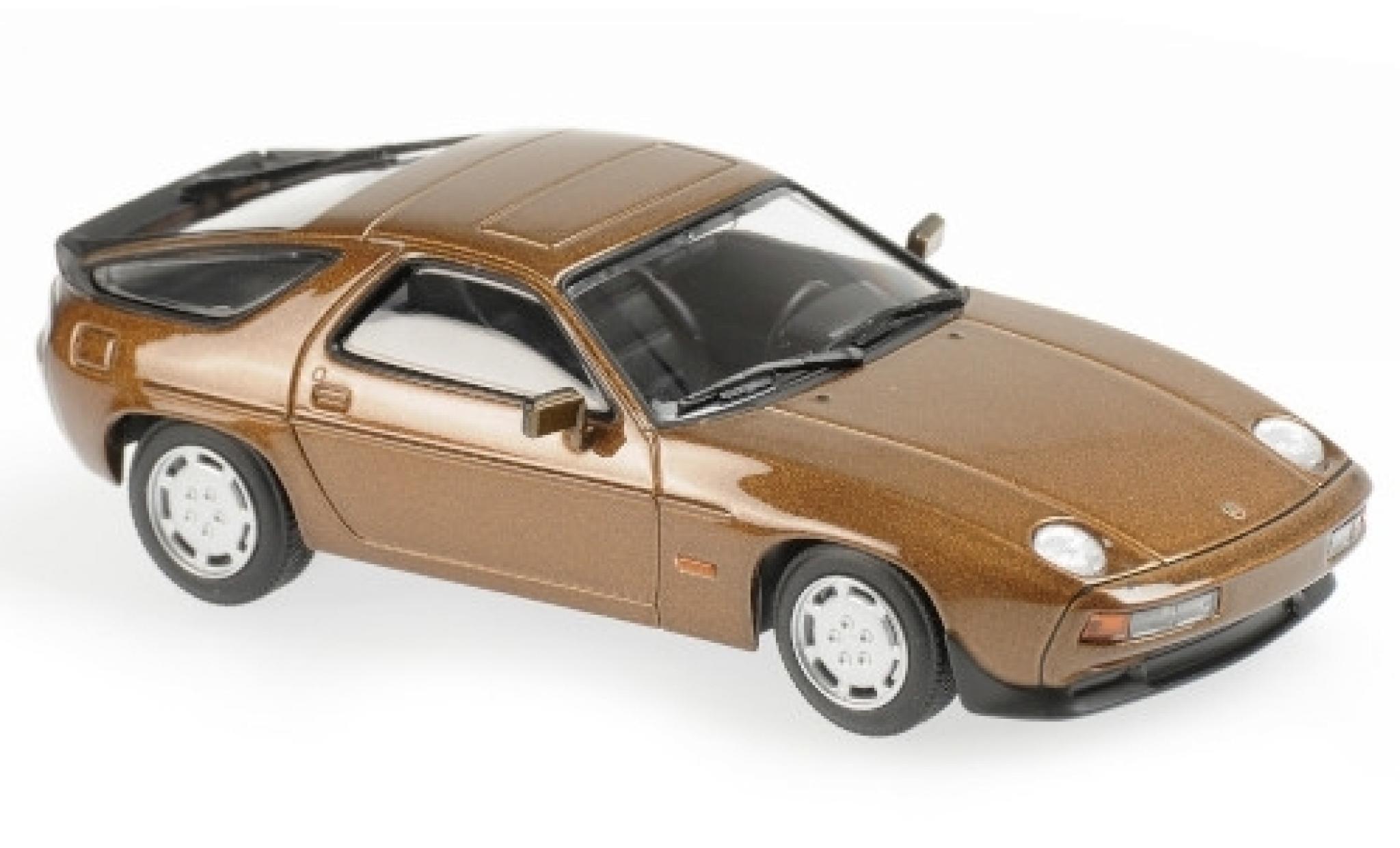Porsche 928 1/43 Maxichamps S metallic bruin 1979 modelauto