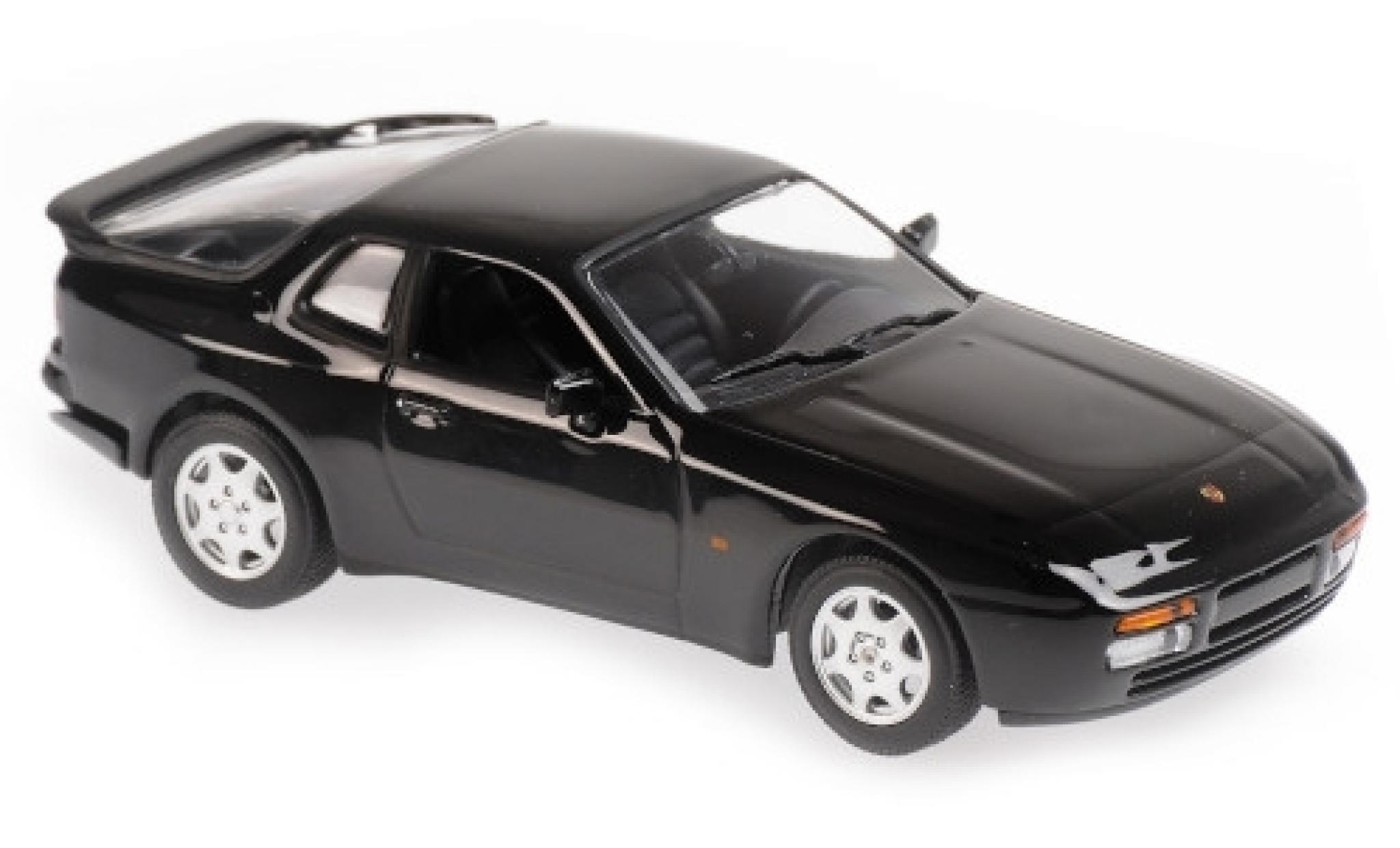 Porsche 944 1/43 Maxichamps S2 zwart 1989 modelauto
