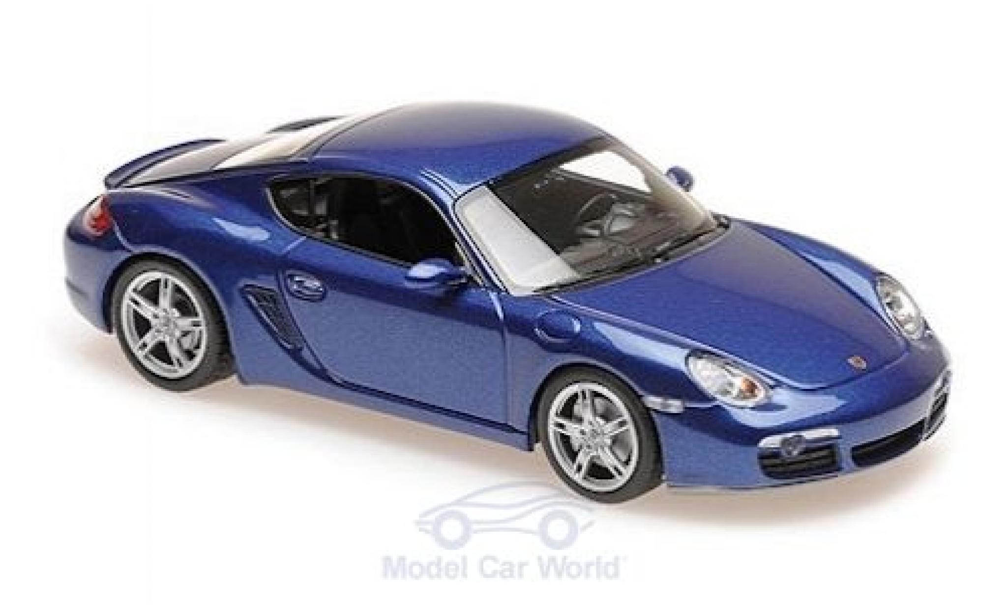 Porsche Cayman S 1/43 Maxichamps S metallic blauw 2005 modelauto