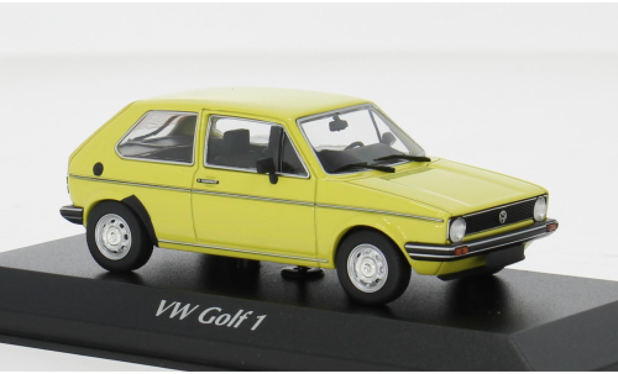 Volkswagen Golf 1/43 Maxichamps I geel 1980 1:43 modelauto