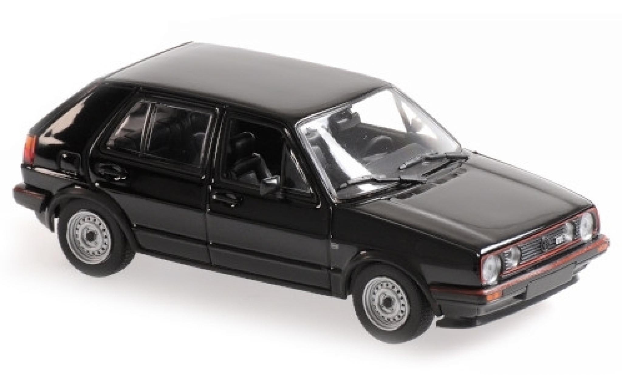 Volkswagen Golf 1/43 Maxichamps II GTI zwart 1985 5-portes modelauto