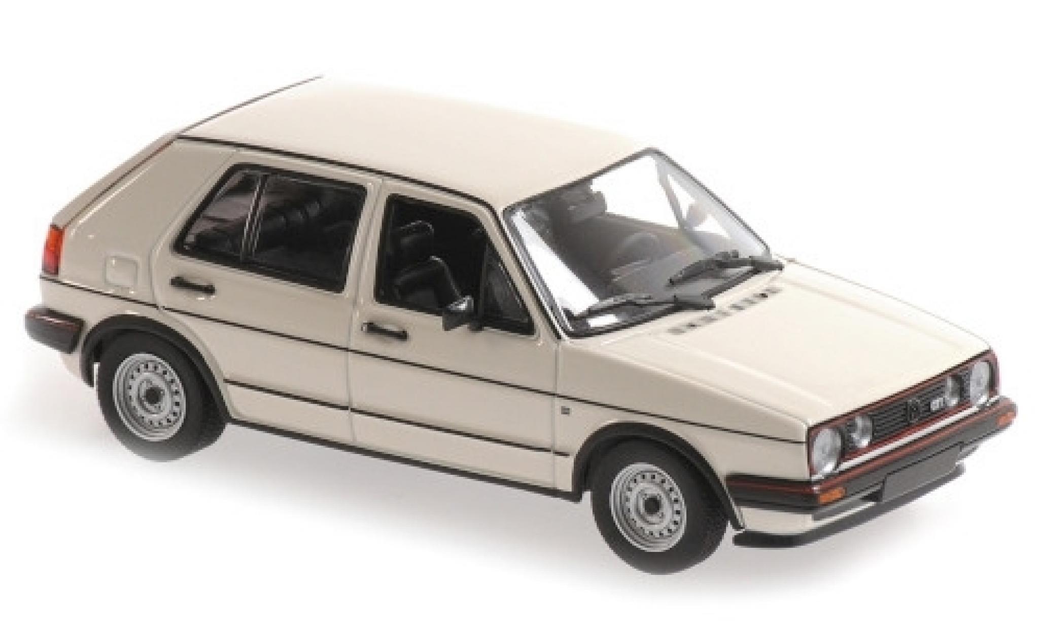 Volkswagen Golf 1/43 Maxichamps II GTI wit 1985 5-portes modelauto