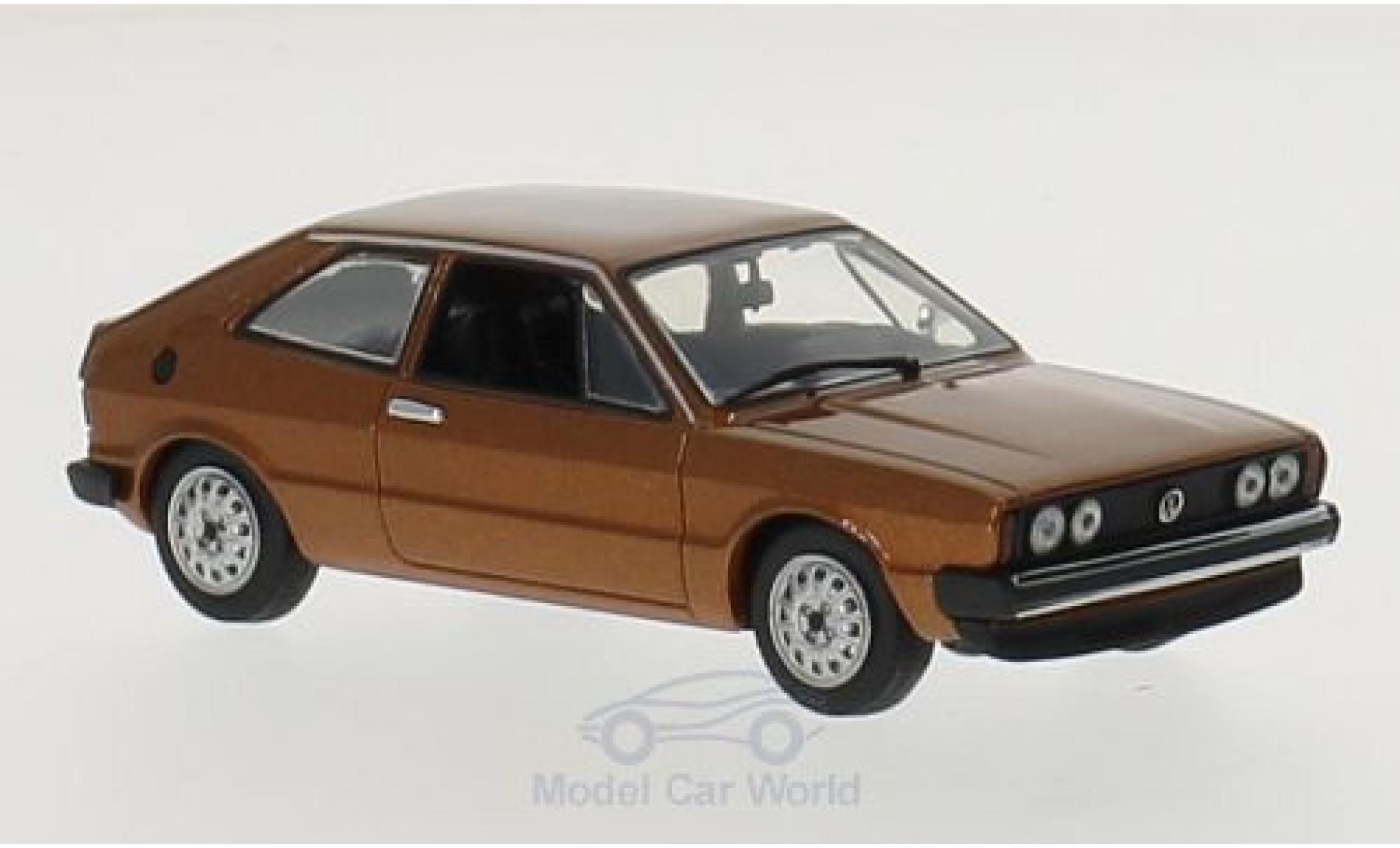 Volkswagen Scirocco 1/43 Maxichamps metallic bruin 1974 modelauto