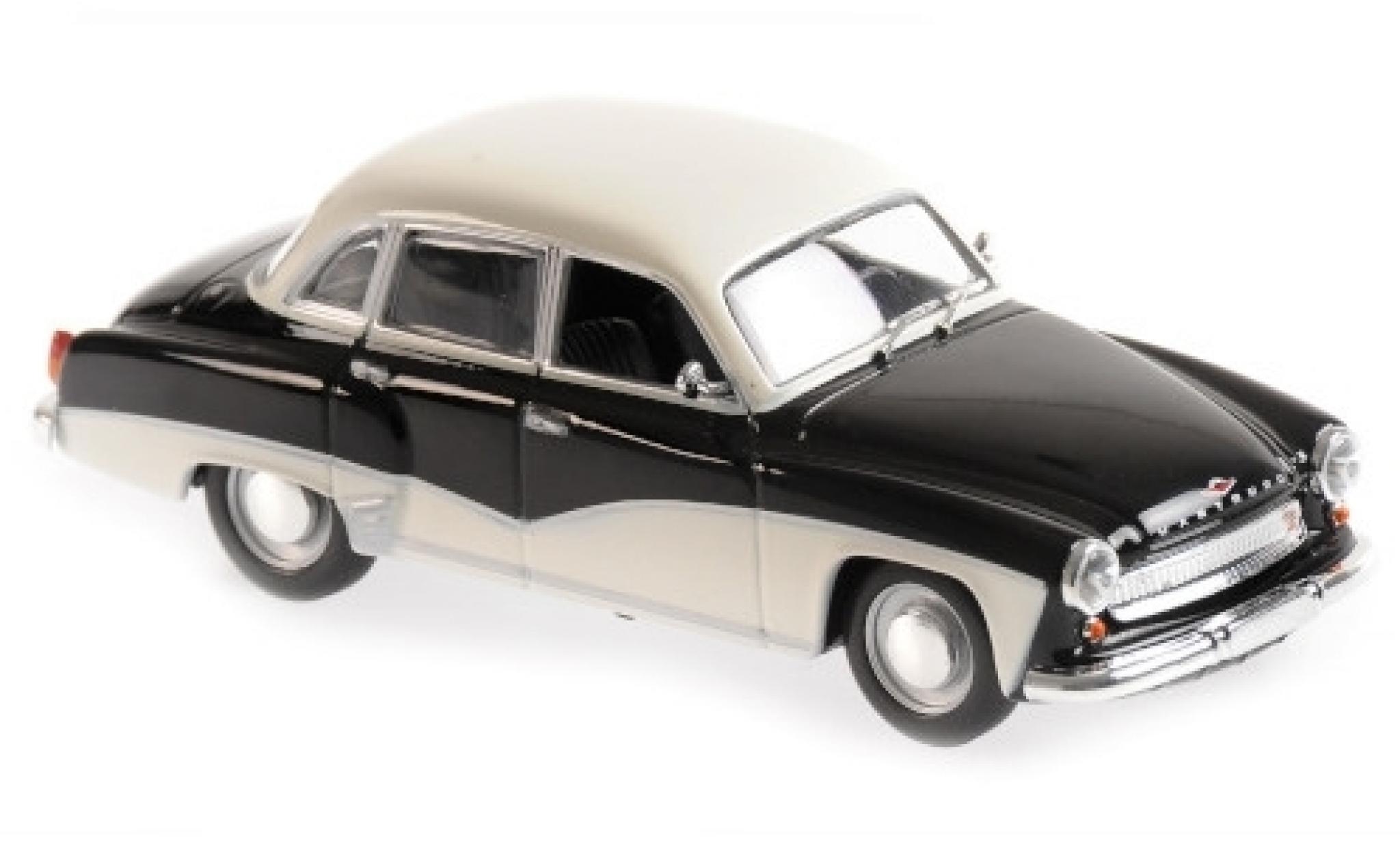 Wartburg 311 1/43 Maxichamps zwart/wit 1959 modelauto
