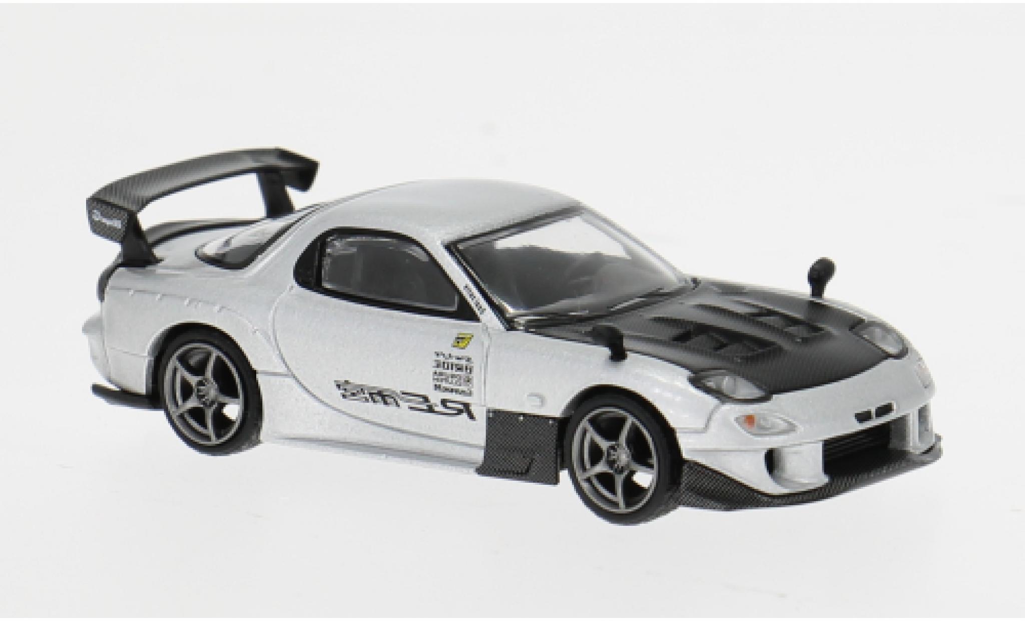 Mazda RX7 1/64 Mini GT (FD3S) grijs/zwart 2024 1:64 modelauto