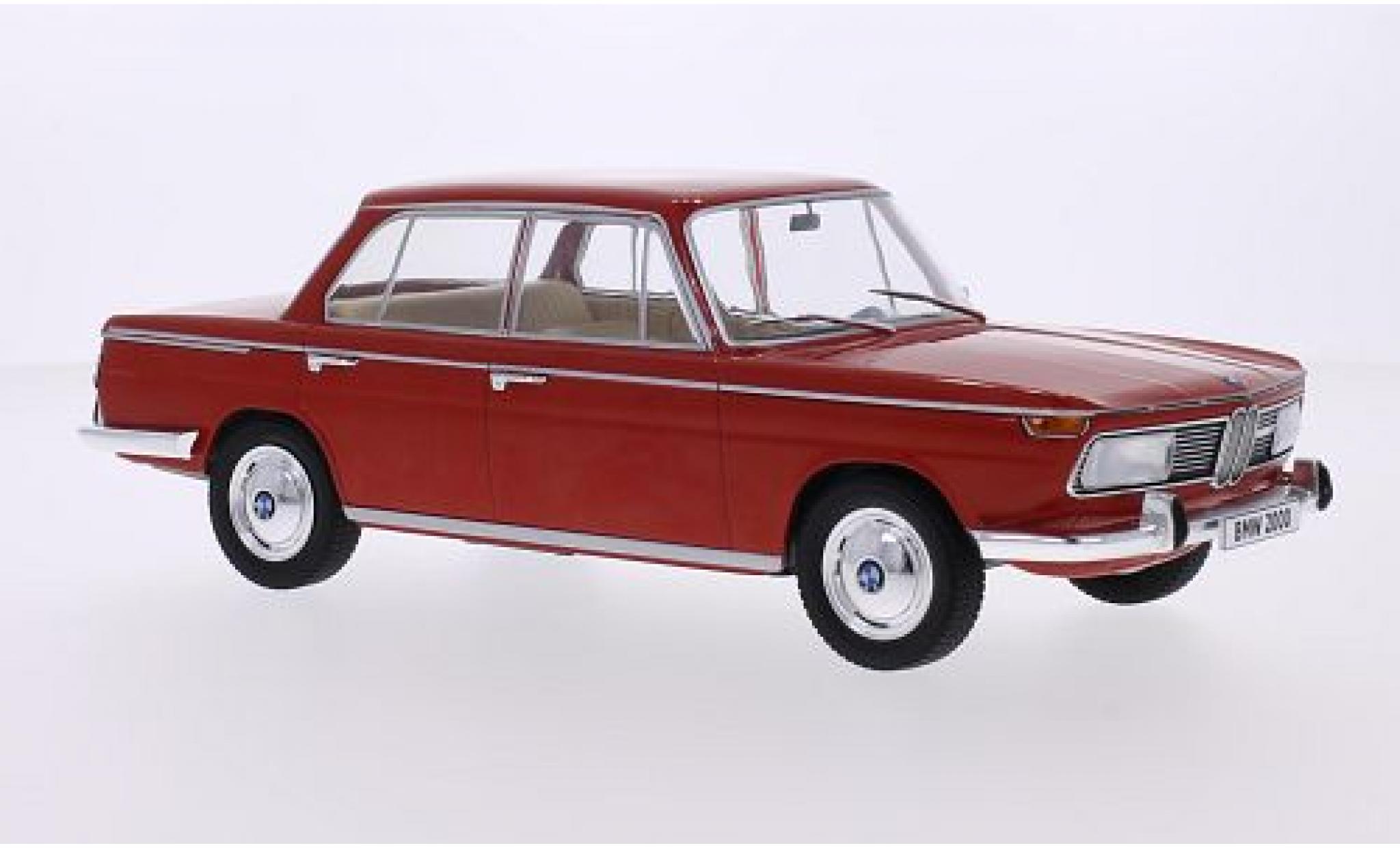 Bmw 2000 1/18 MCG (Typ 120) rood 1966 les portes et capos ferm&eacute; modelauto