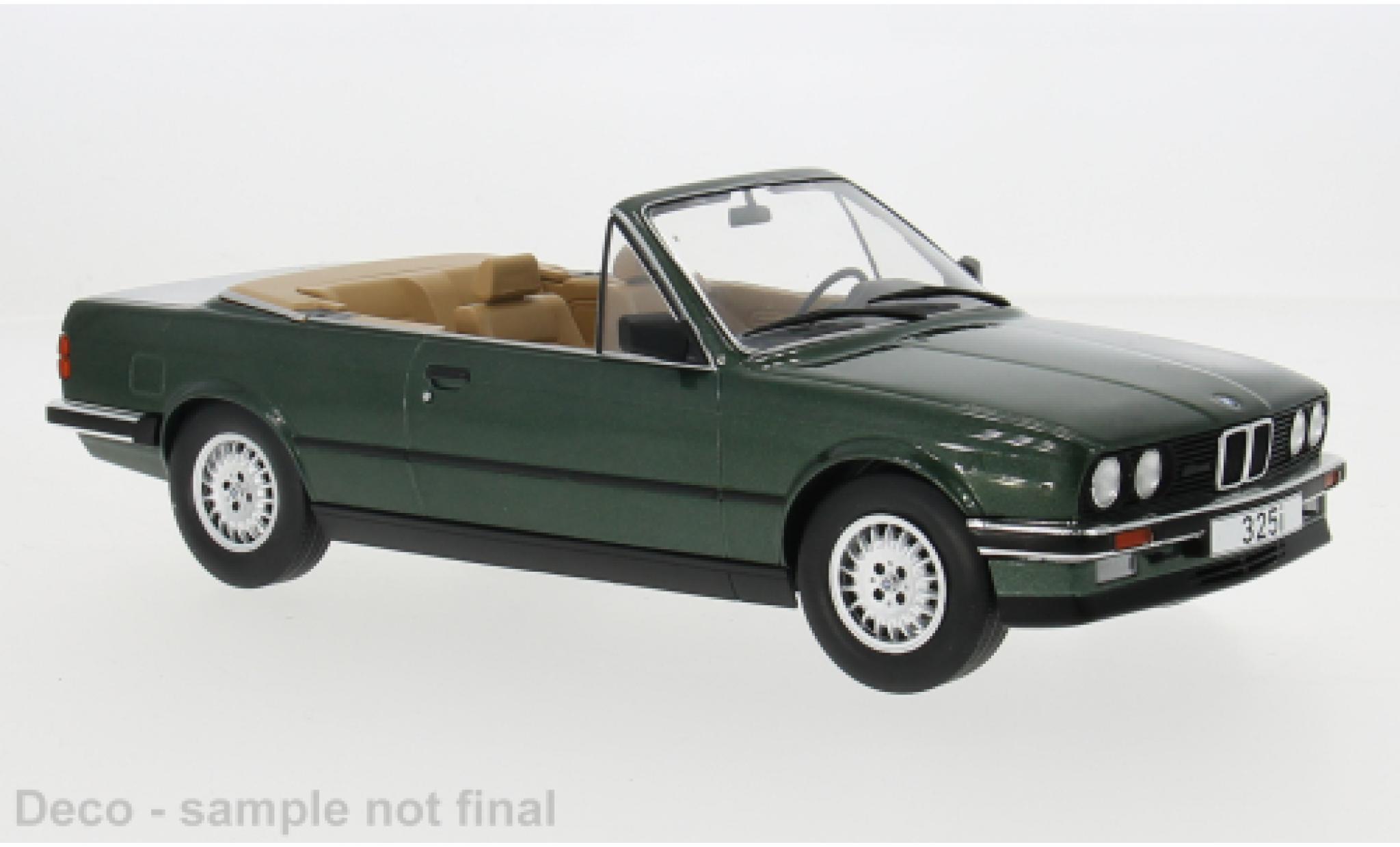 Bmw 325 1/18 MCG i (E30) Cabriolet metallic groen 1985 1:18 modelauto
