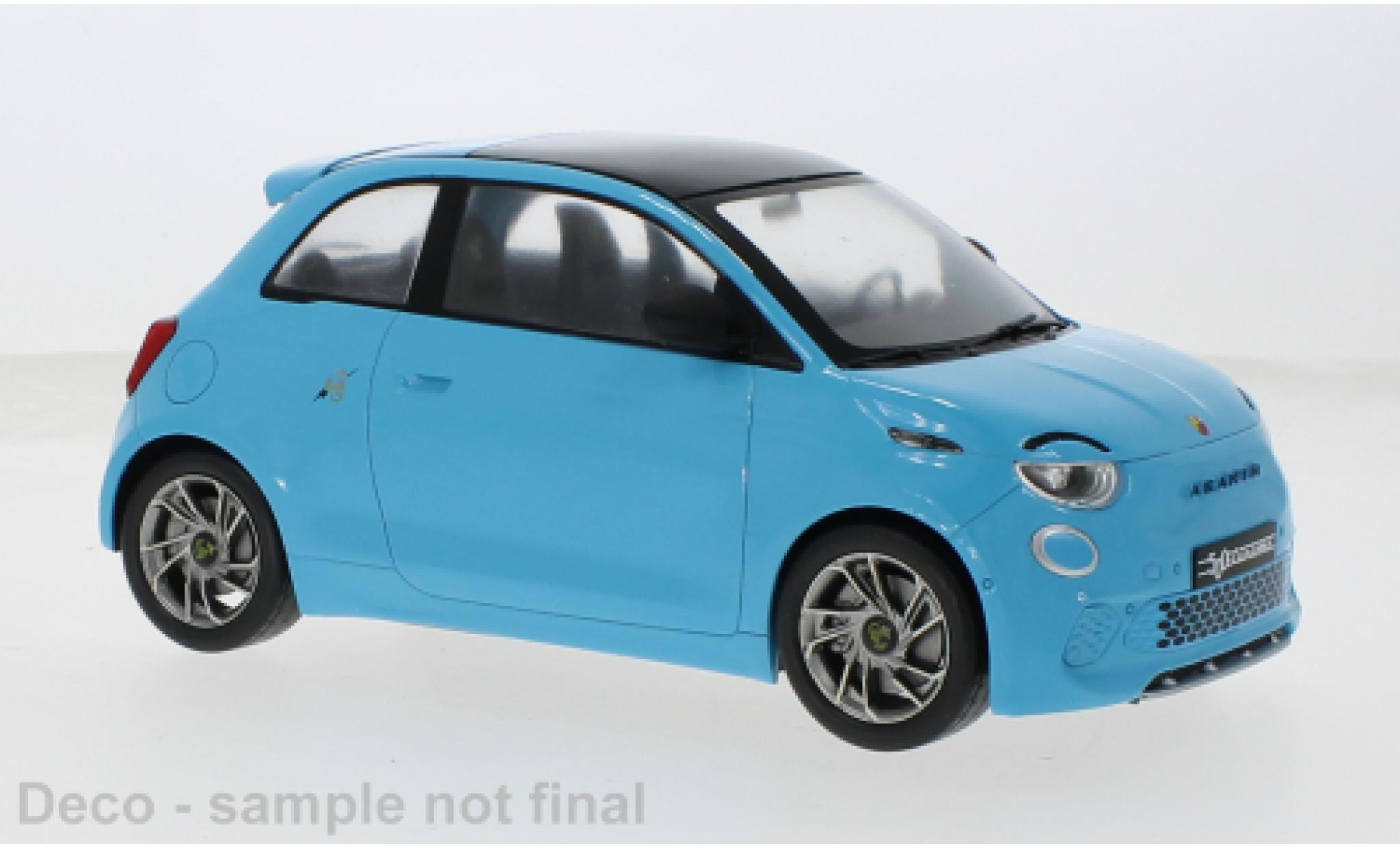Fiat 500 1/18 MCG e Abarth blauw 2024 1:18 modelauto
