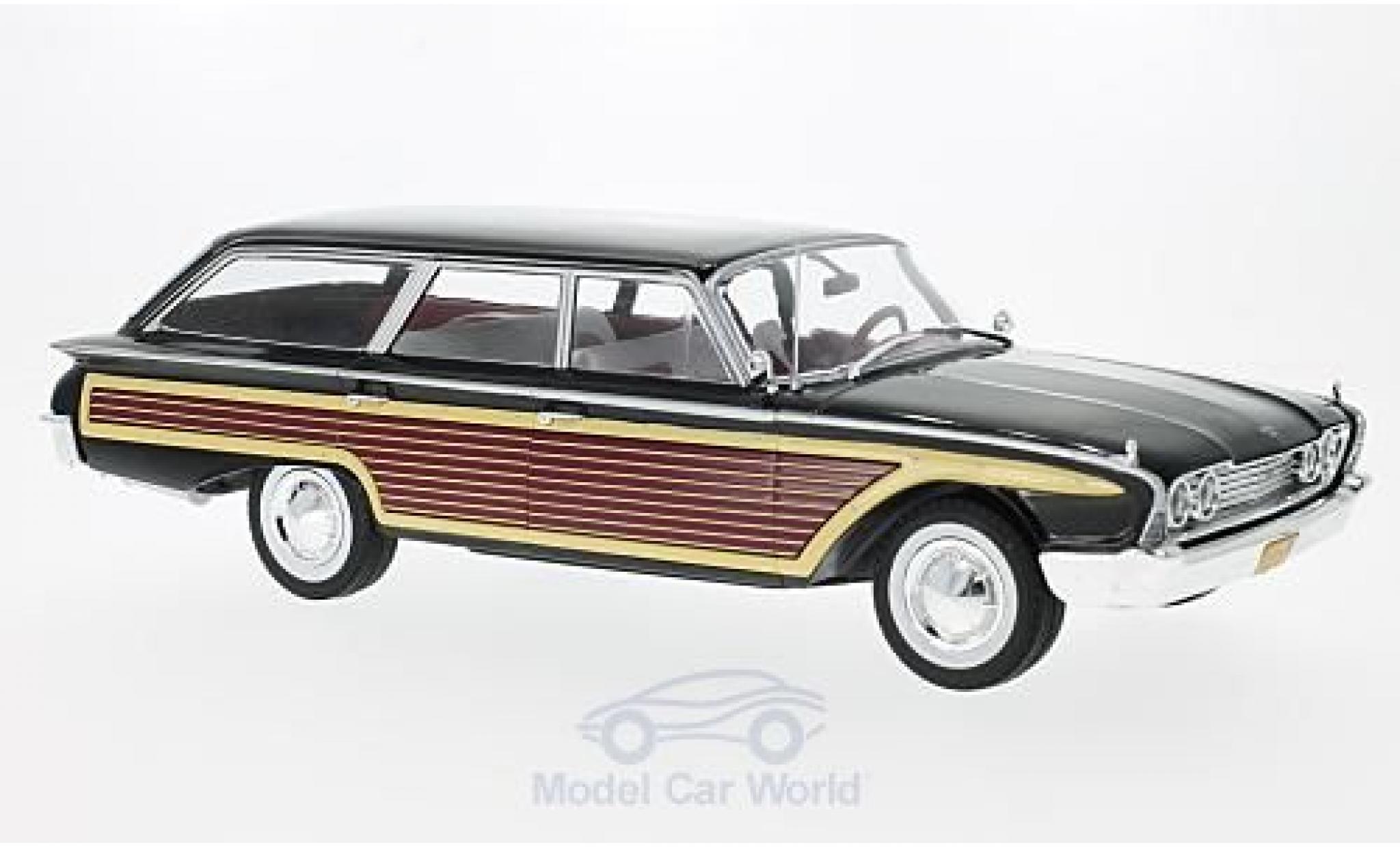 Ford Country Squire 1/18 MCG zwart/Holzoptik 1960 ohne Dachreling modelauto