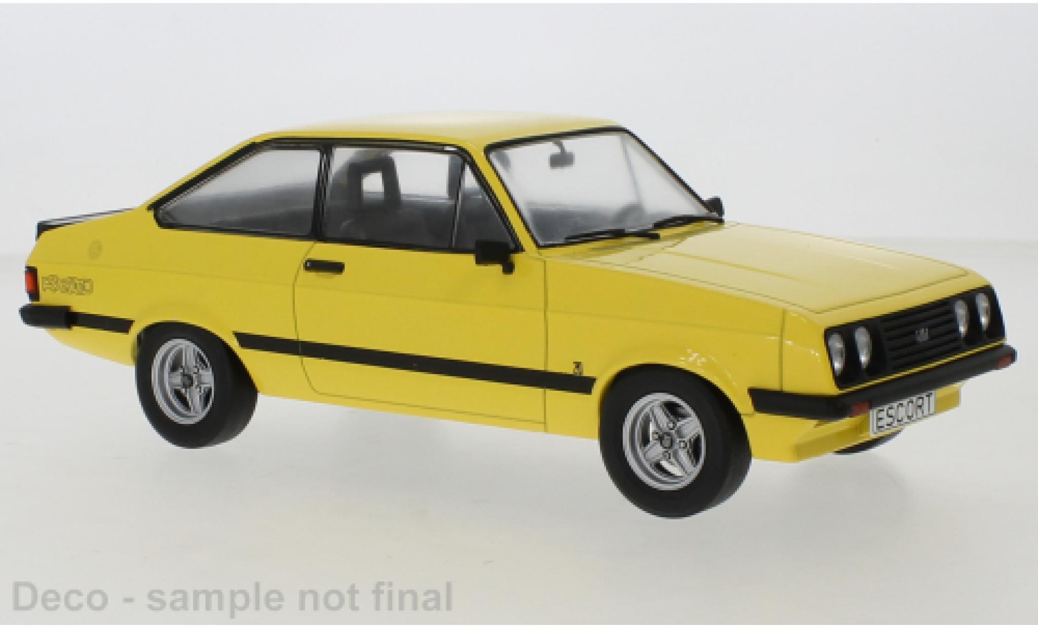 Ford Escort 1/18 MCG MK II RS 2000 geel 1976 modelauto