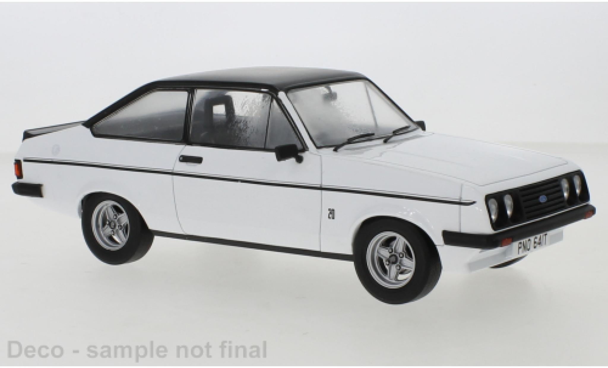 Ford Escort 1/18 MCG MK II RS 2000 wit/matt-zwart 1977 modelauto
