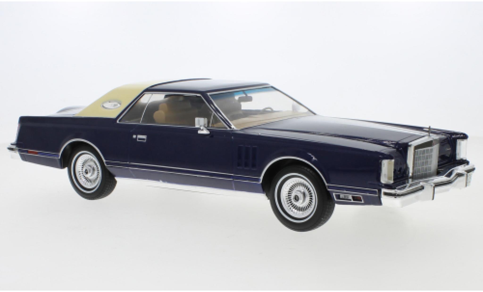 Lincoln Continental 1/18 MCG Mark V blauw 1978 modelauto